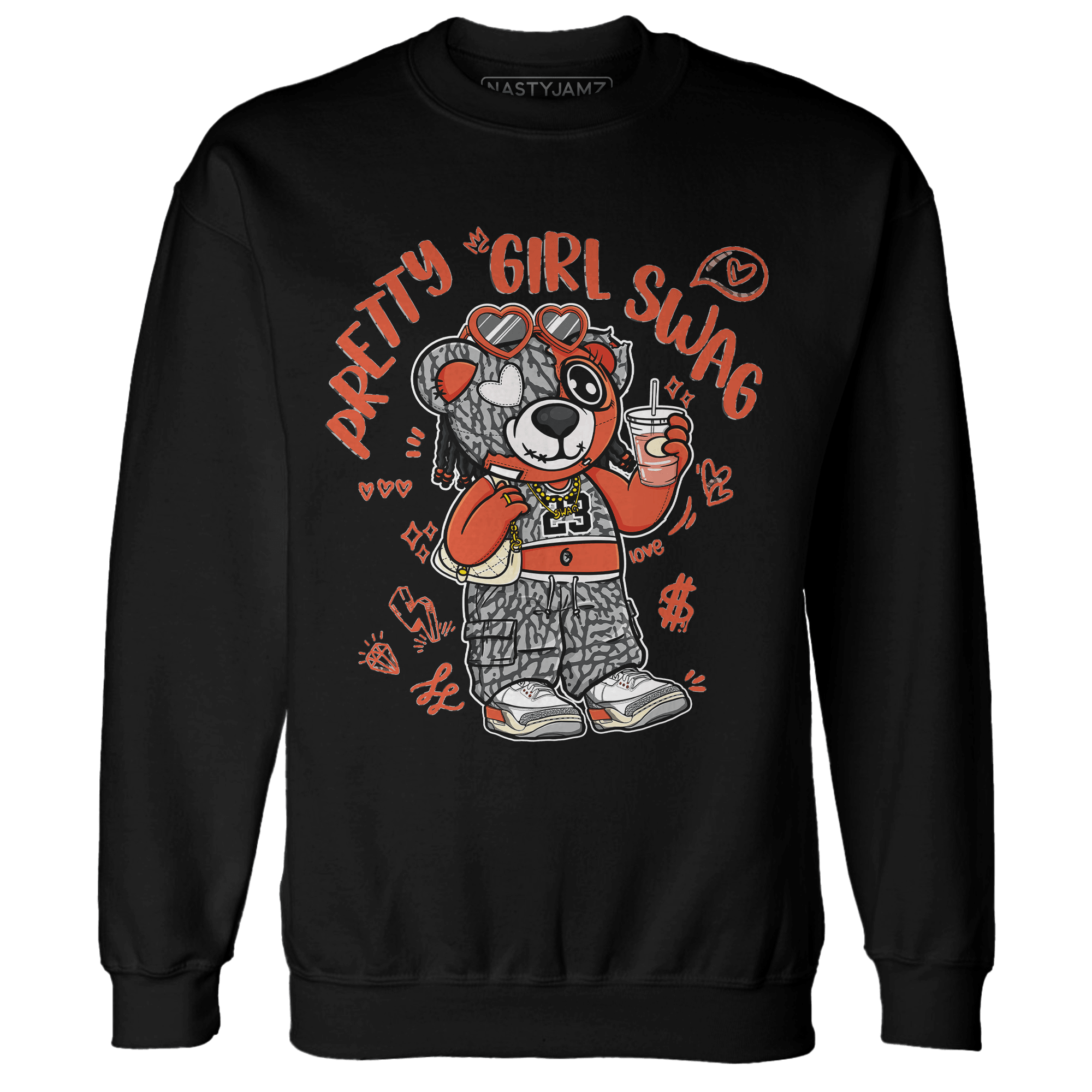 Georgia Peach 3s Sweatshirt Match Pretty Girl Swag BER - NastyJamz