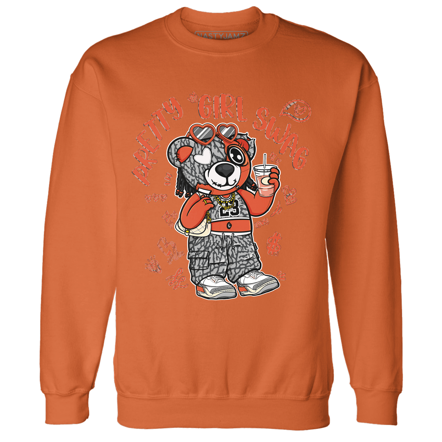 Georgia Peach 3s Sweatshirt Match Pretty Girl Swag BER - NastyJamz