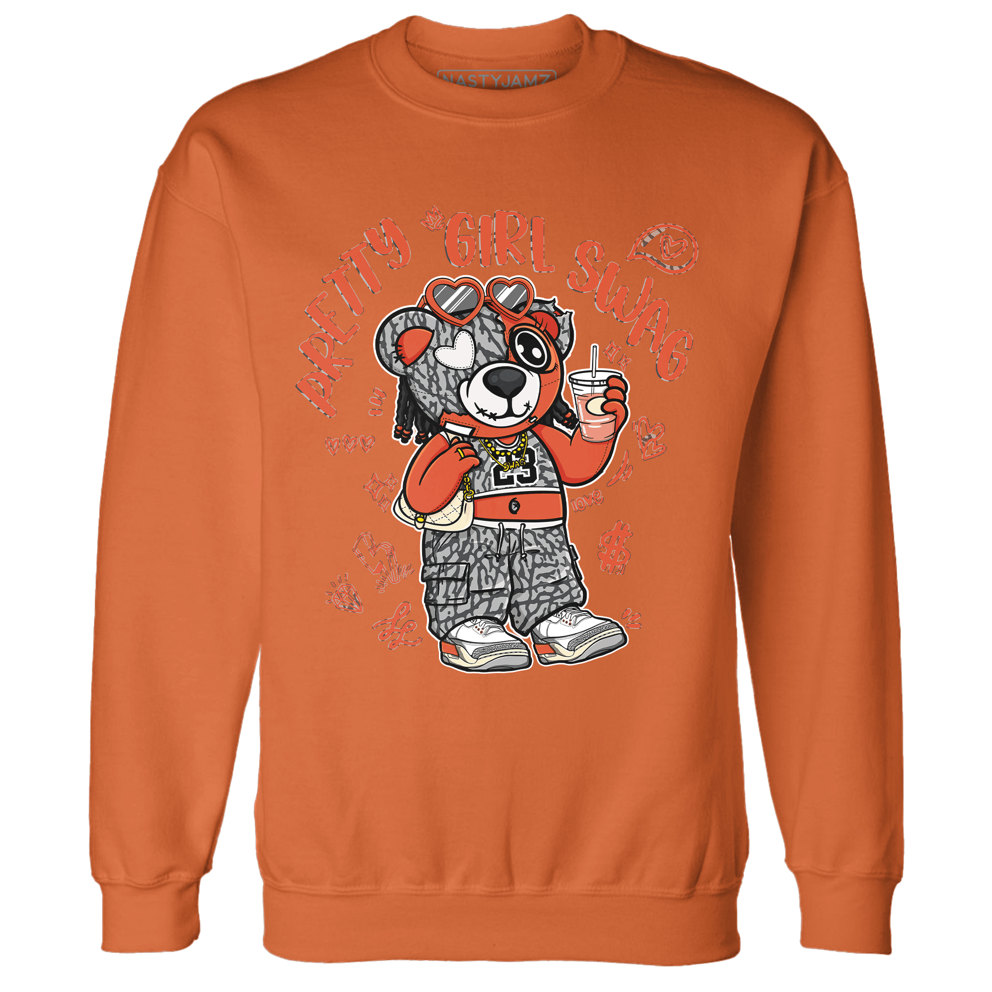 Georgia Peach 3s Sweatshirt Match Pretty Girl Swag BER - NastyJamz