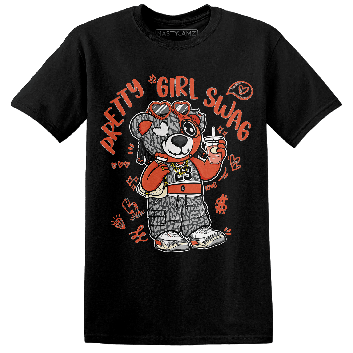 Georgia Peach 3s T Shirt Match Pretty Girl Swag BER - NastyJamz