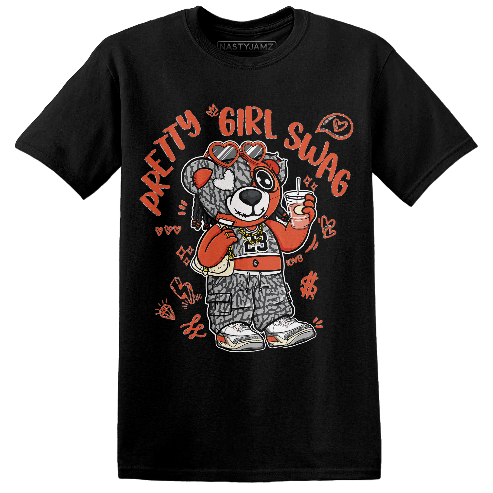 Georgia Peach 3s T Shirt Match Pretty Girl Swag BER - NastyJamz