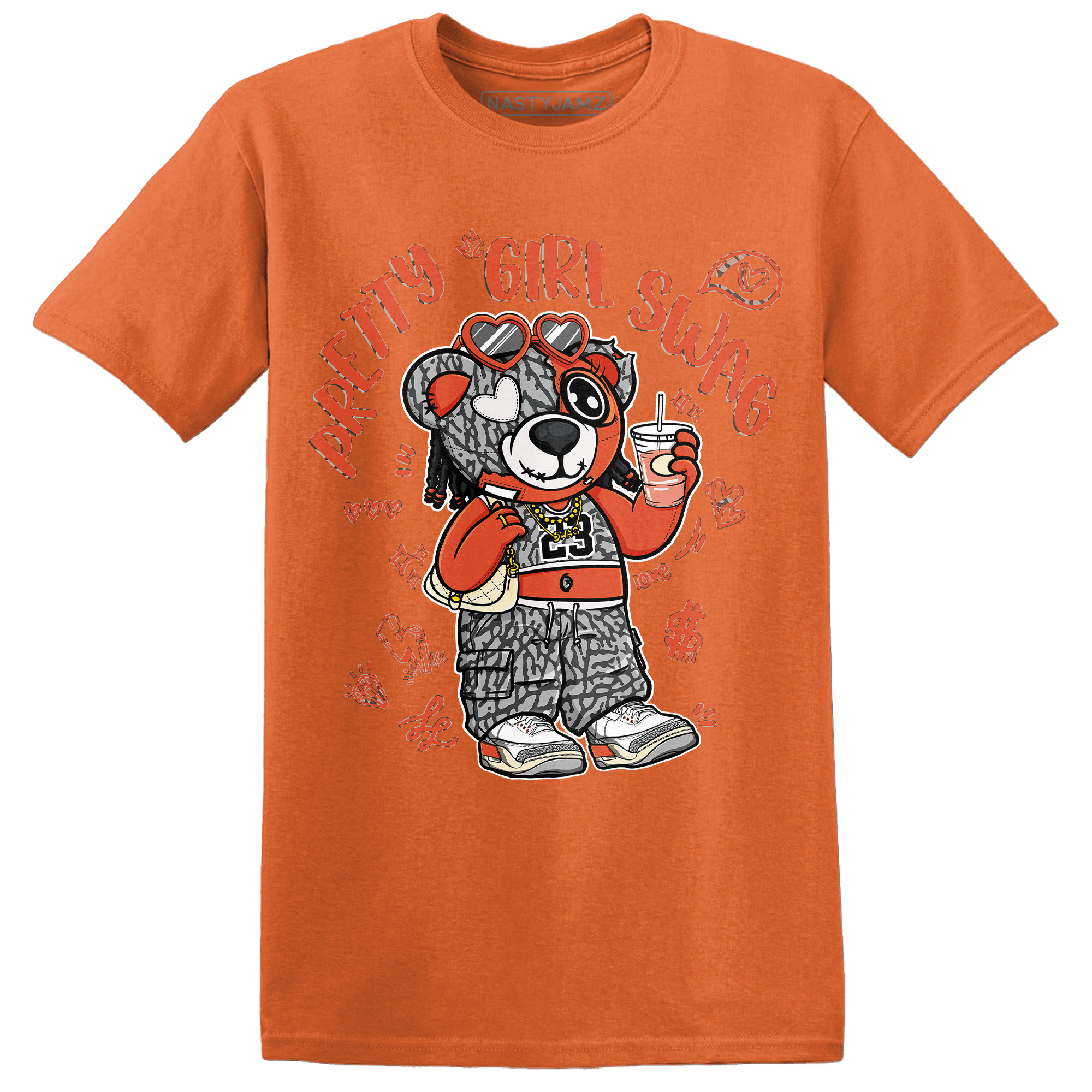 Georgia Peach 3s T Shirt Match Pretty Girl Swag BER - NastyJamz