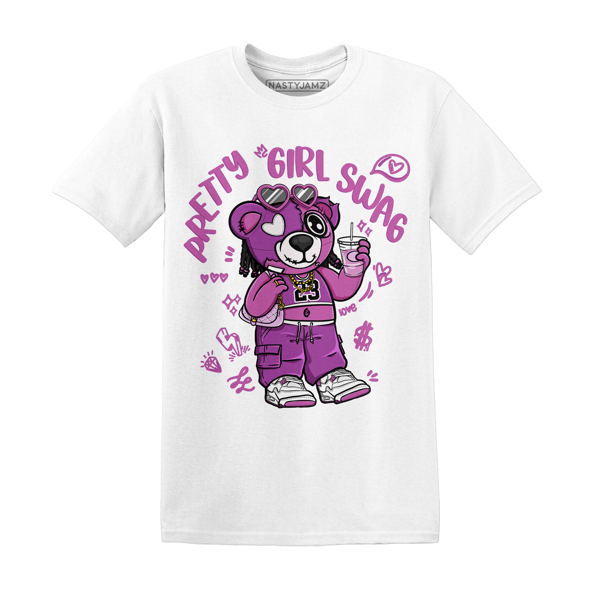 GS Hyper Violet 4s T Shirt Match Pretty Girl Swag BER - NastyJamz