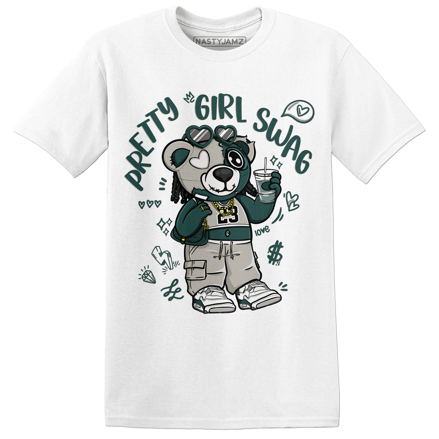 Oxidized Green 4s T Shirt Match Pretty Girl Swag BER - NastyJamz