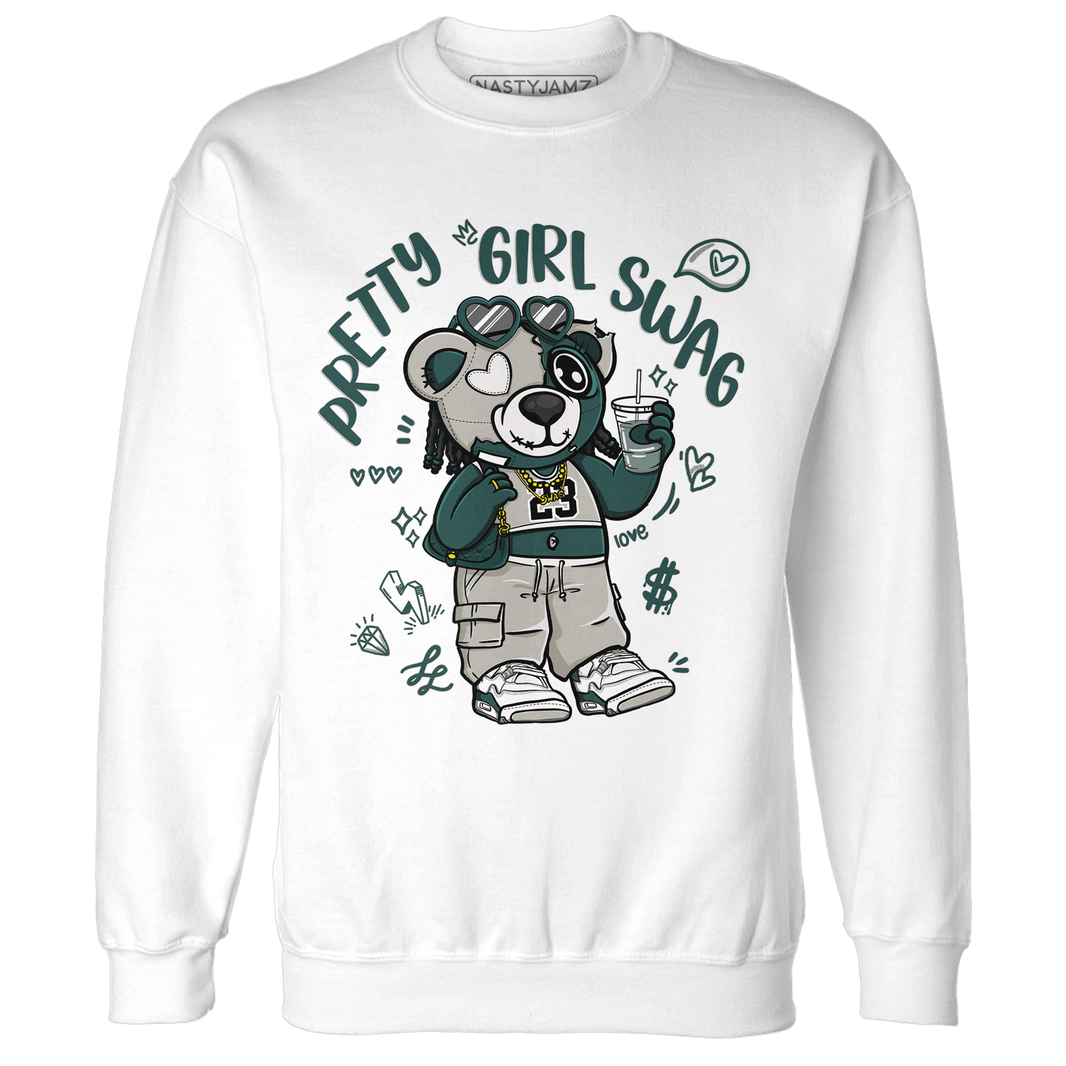 Oxidized Green 4s Sweatshirt Match Pretty Girl Swag BER - NastyJamz
