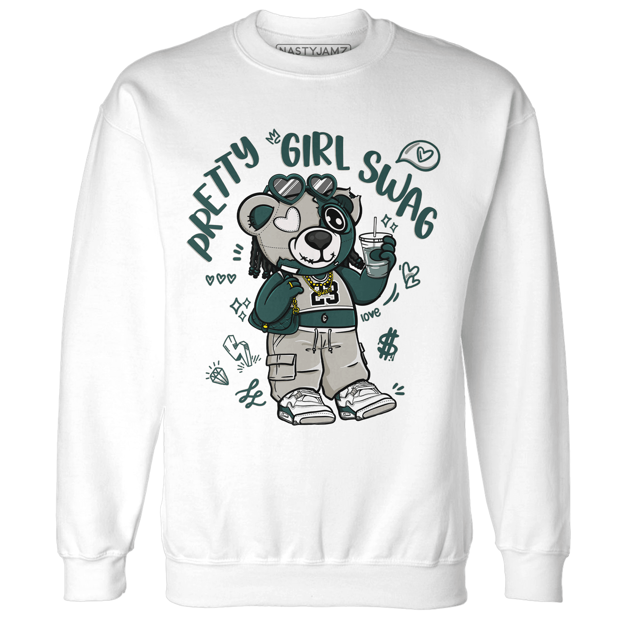 Oxidized Green 4s Sweatshirt Match Pretty Girl Swag BER - NastyJamz