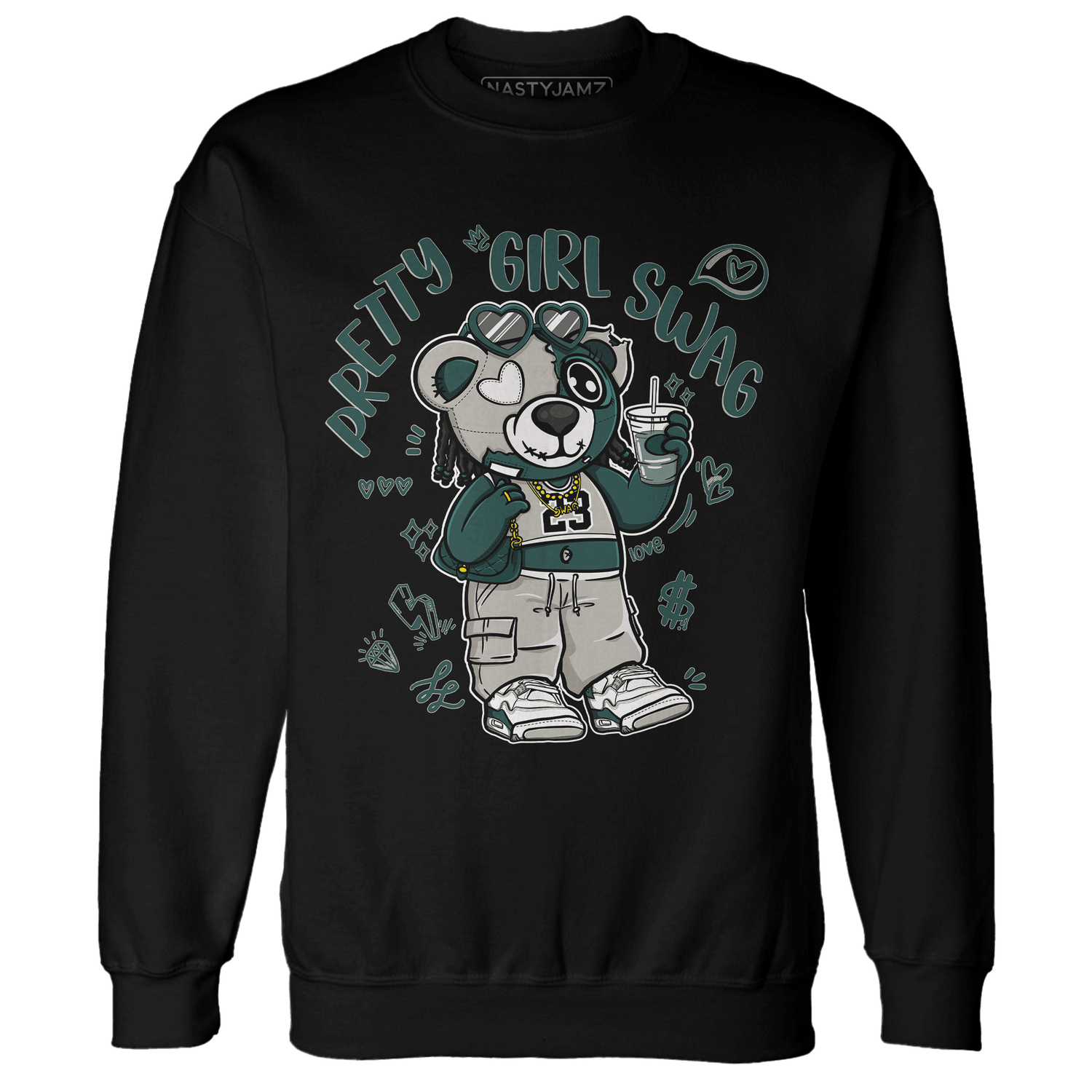 Oxidized Green 4s Sweatshirt Match Pretty Girl Swag BER - NastyJamz