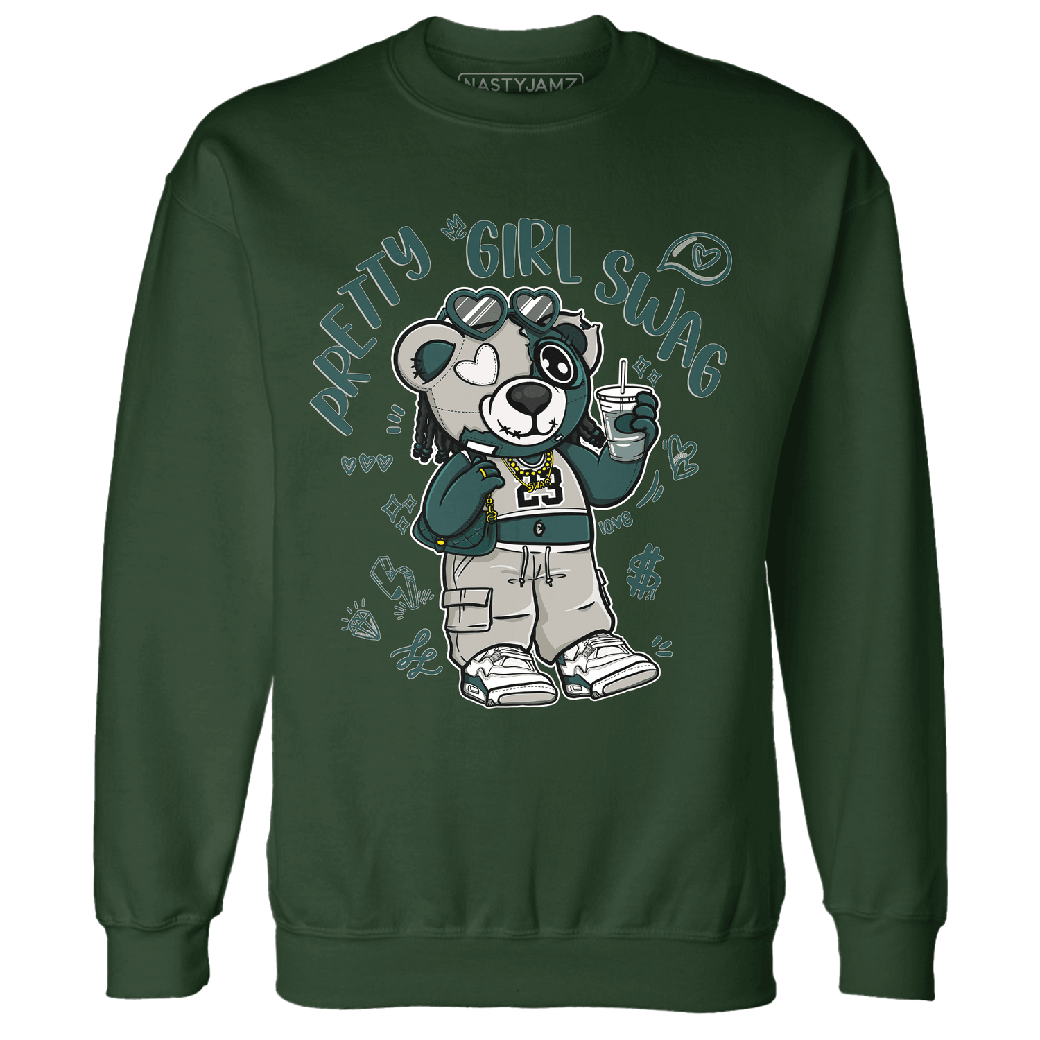 Oxidized Green 4s Sweatshirt Match Pretty Girl Swag BER - NastyJamz