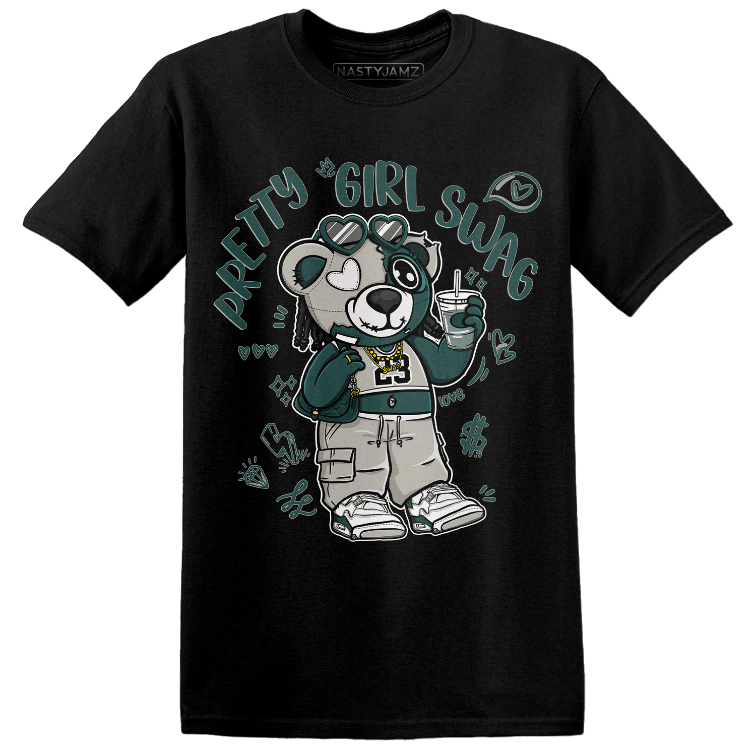Oxidized Green 4s T Shirt Match Pretty Girl Swag BER - NastyJamz