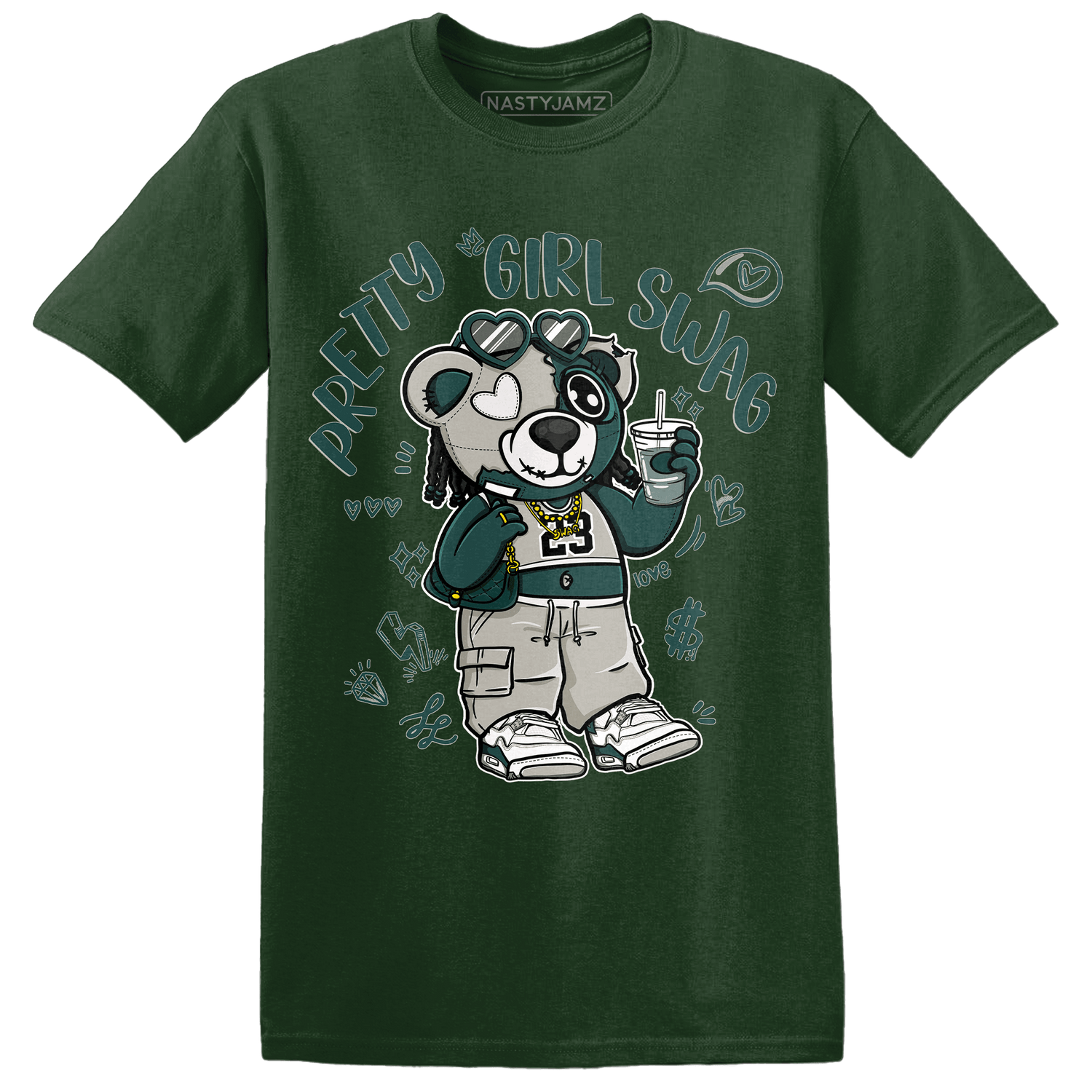 Oxidized Green 4s T Shirt Match Pretty Girl Swag BER - NastyJamz