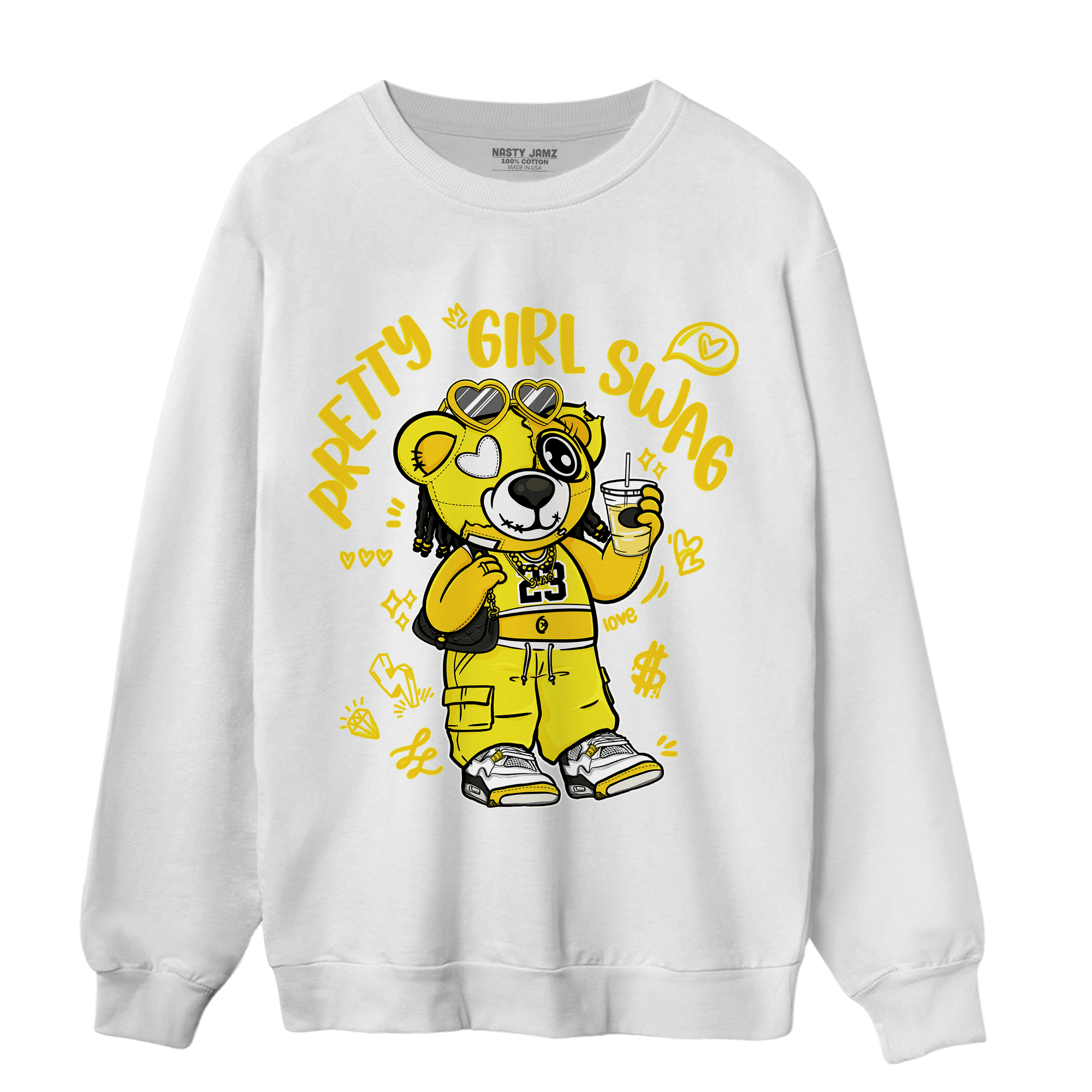 Vivid Sulfur 4s Sweatshirt Match Pretty Girl Swag BER - NastyJamz