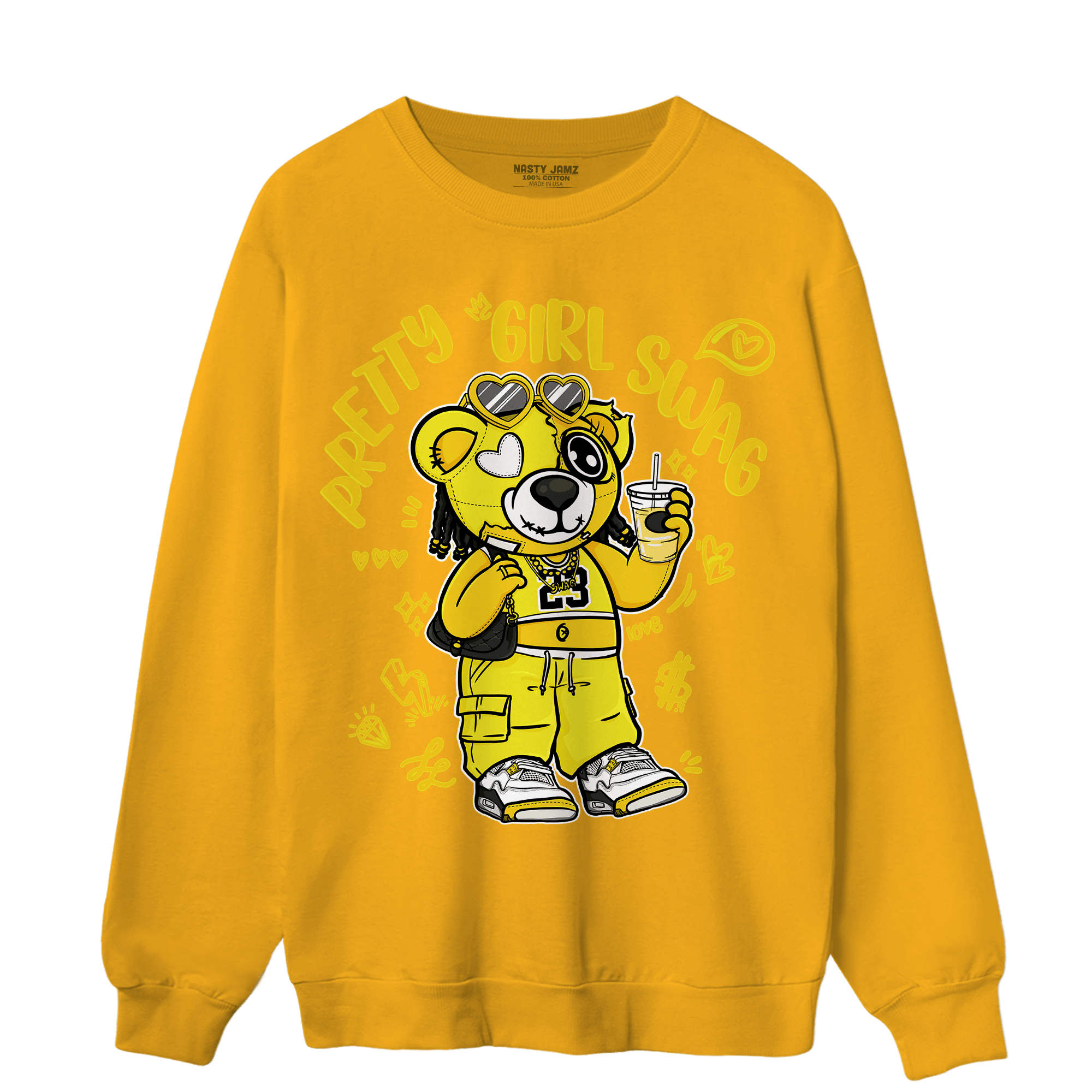 Vivid Sulfur 4s Sweatshirt Match Pretty Girl Swag BER - NastyJamz