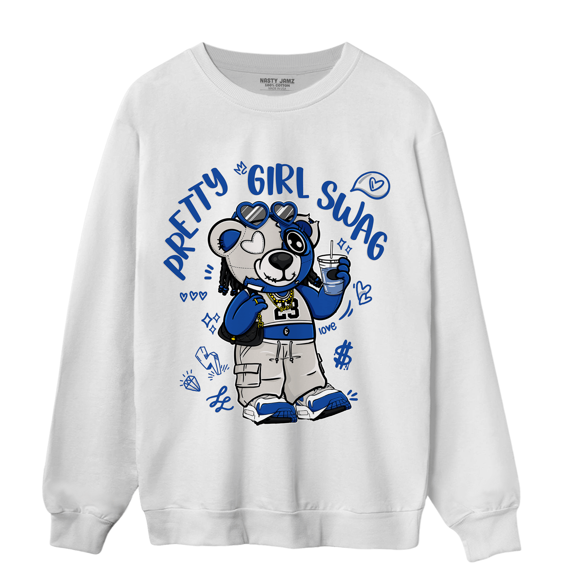 Air Max 1 86 Royal Sweatshirt Match Pretty Girl Swag BER - NastyJamz
