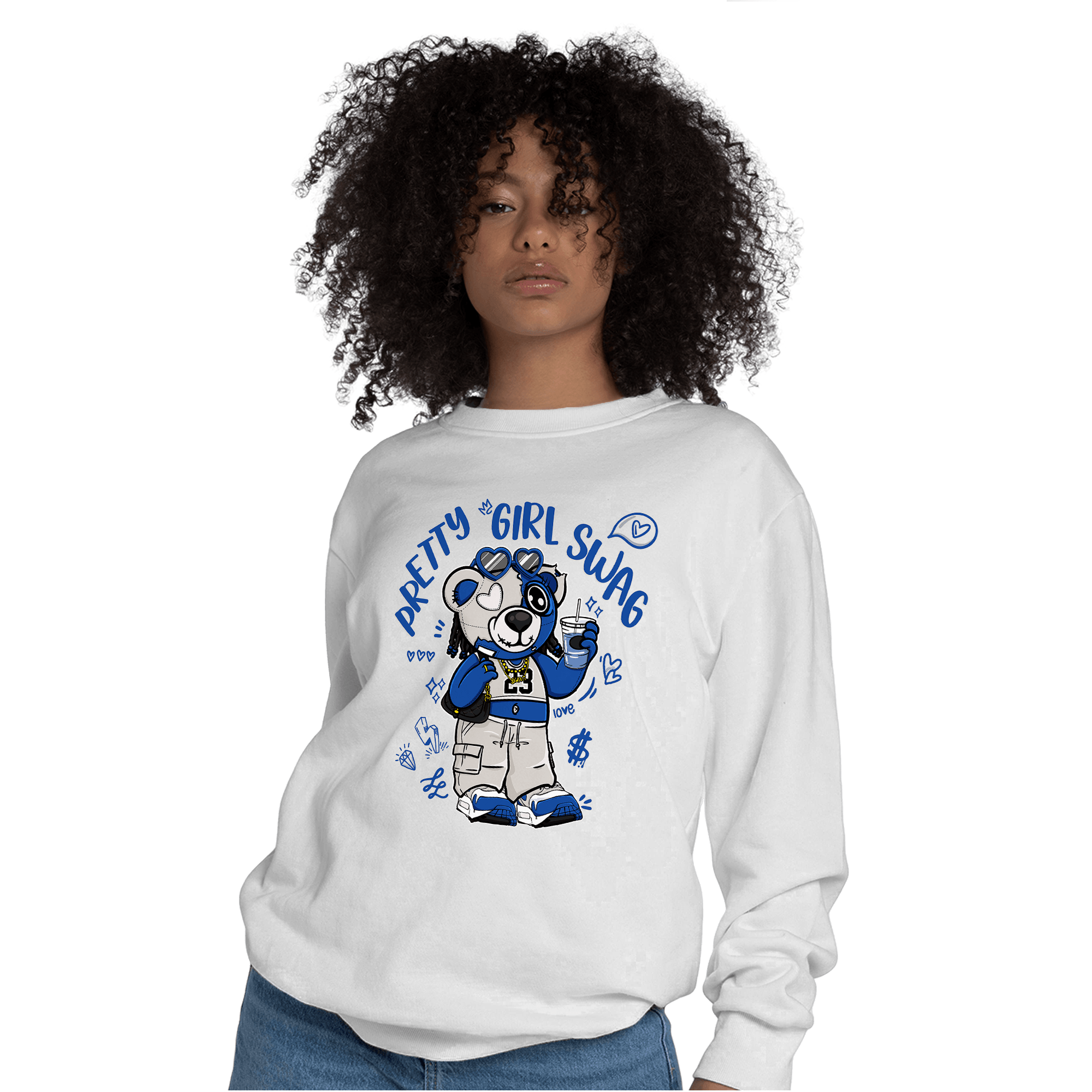 Air Max 1 86 Royal Sweatshirt Match Pretty Girl Swag BER - NastyJamz