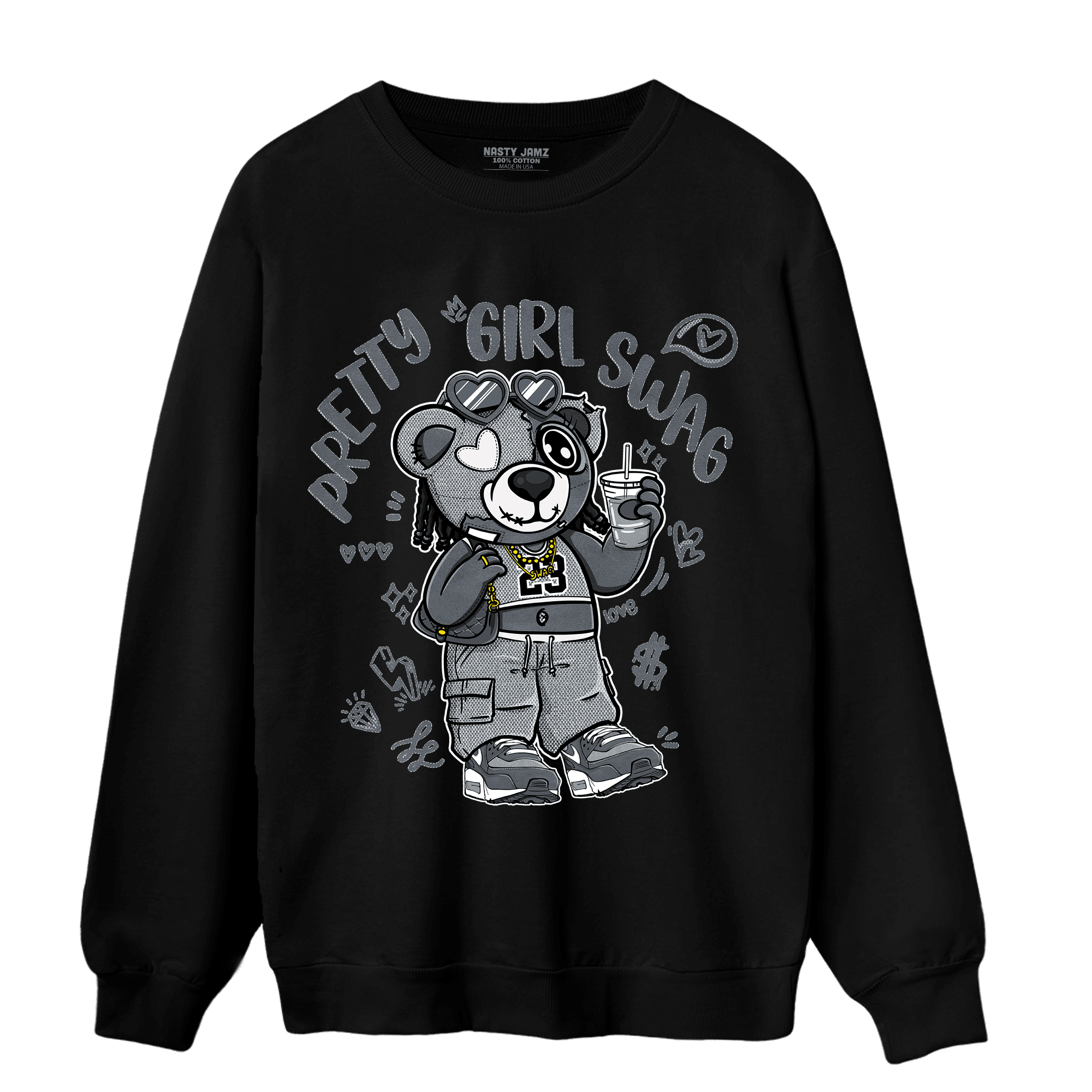 Air Max 90 Iron Grey Sweatshirt Match Pretty Girl Swag BER - NastyJamz