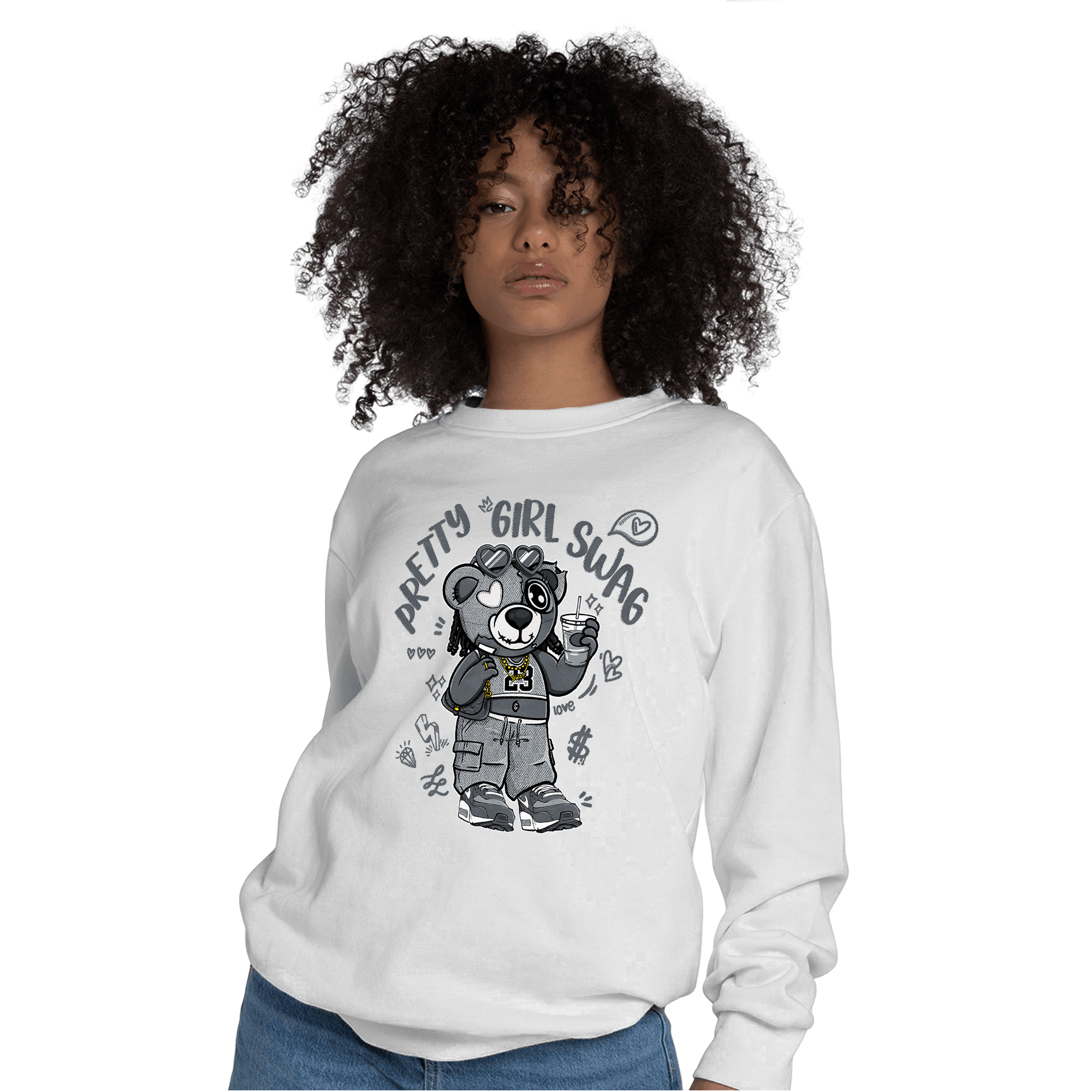 Air Max 90 Iron Grey Sweatshirt Match Pretty Girl Swag BER - NastyJamz