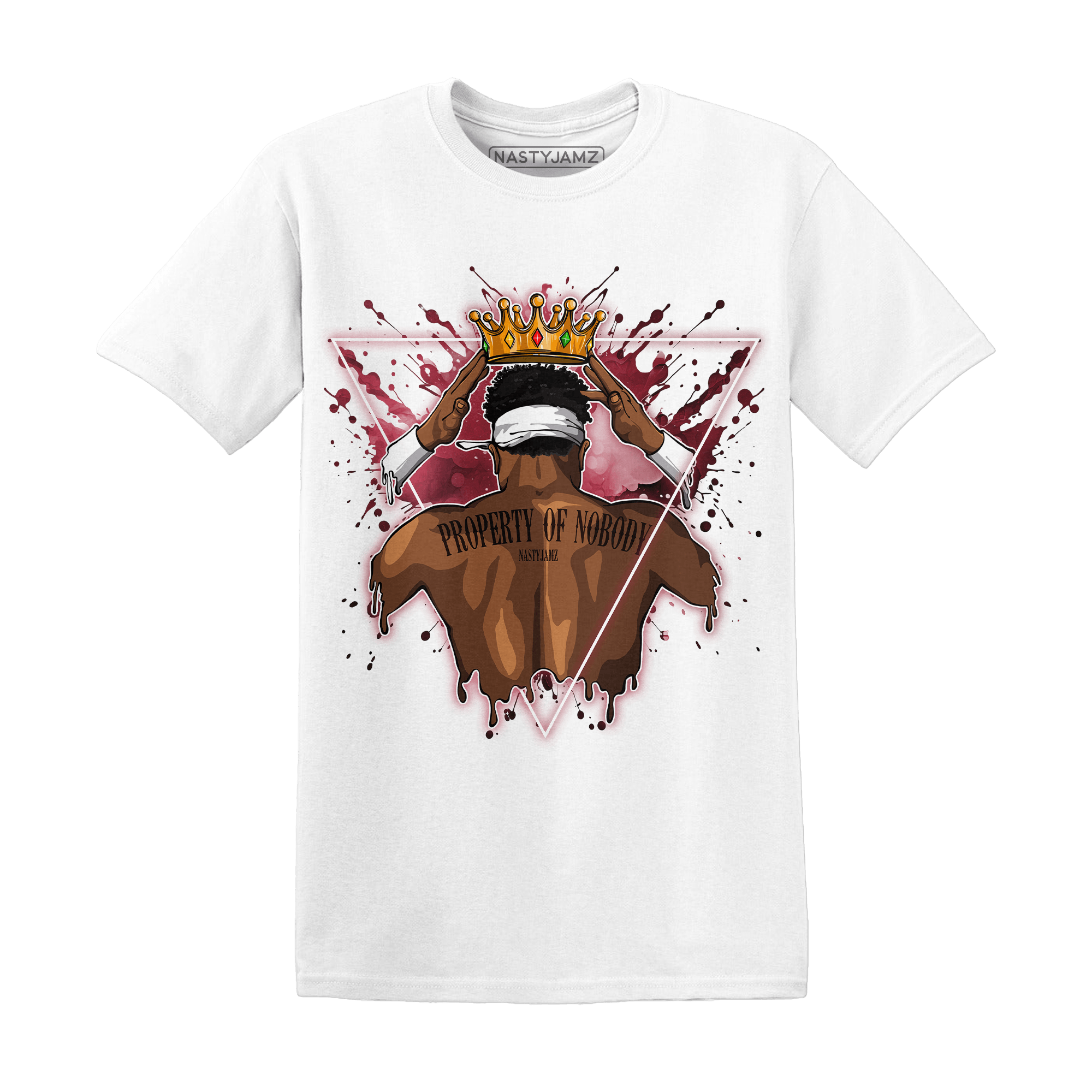 High 85 Metallic Burgundy 1s T Shirt Match Property Of Nobody - NastyJamz