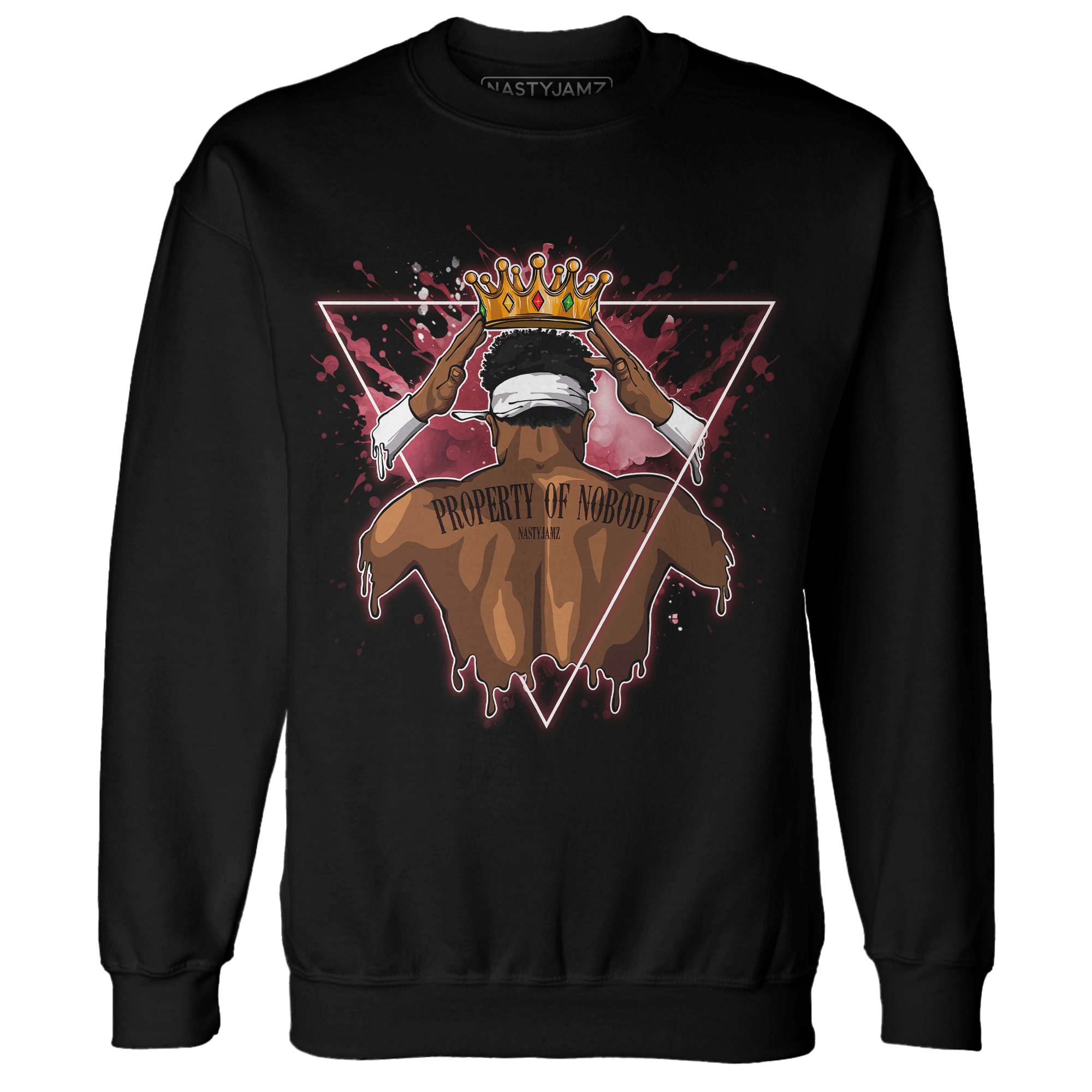 High 85 Metallic Burgundy 1s Sweatshirt Match Property Of Nobody - NastyJamz
