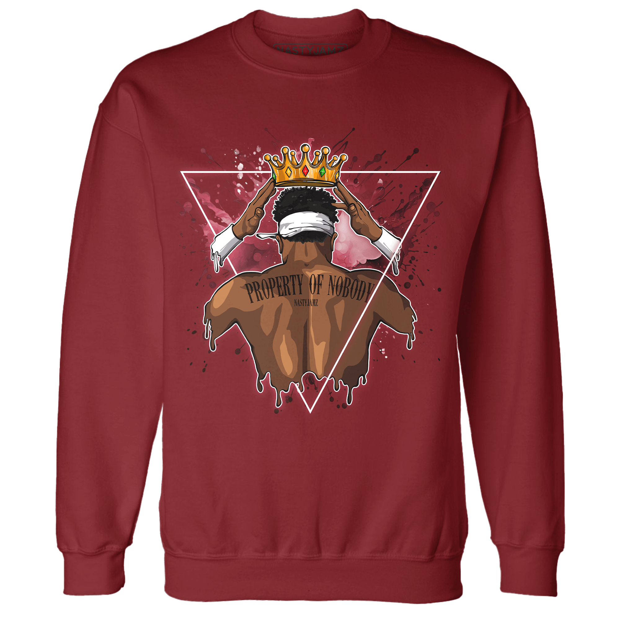 High 85 Metallic Burgundy 1s Sweatshirt Match Property Of Nobody - NastyJamz
