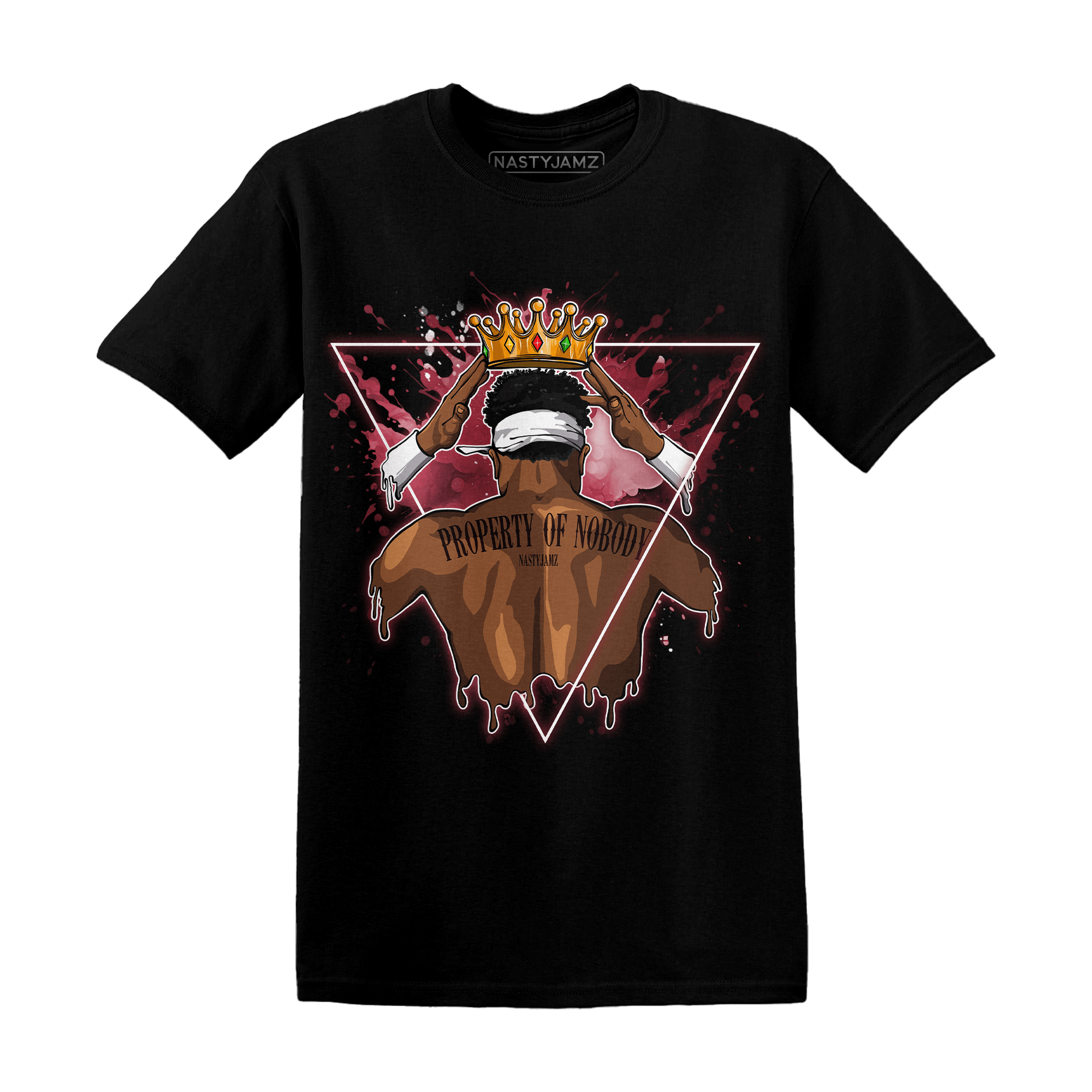 High 85 Metallic Burgundy 1s T Shirt Match Property Of Nobody - NastyJamz