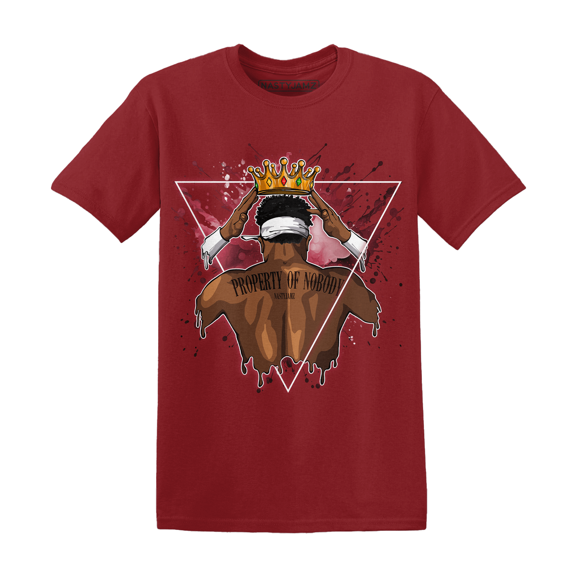 High 85 Metallic Burgundy 1s T Shirt Match Property Of Nobody - NastyJamz