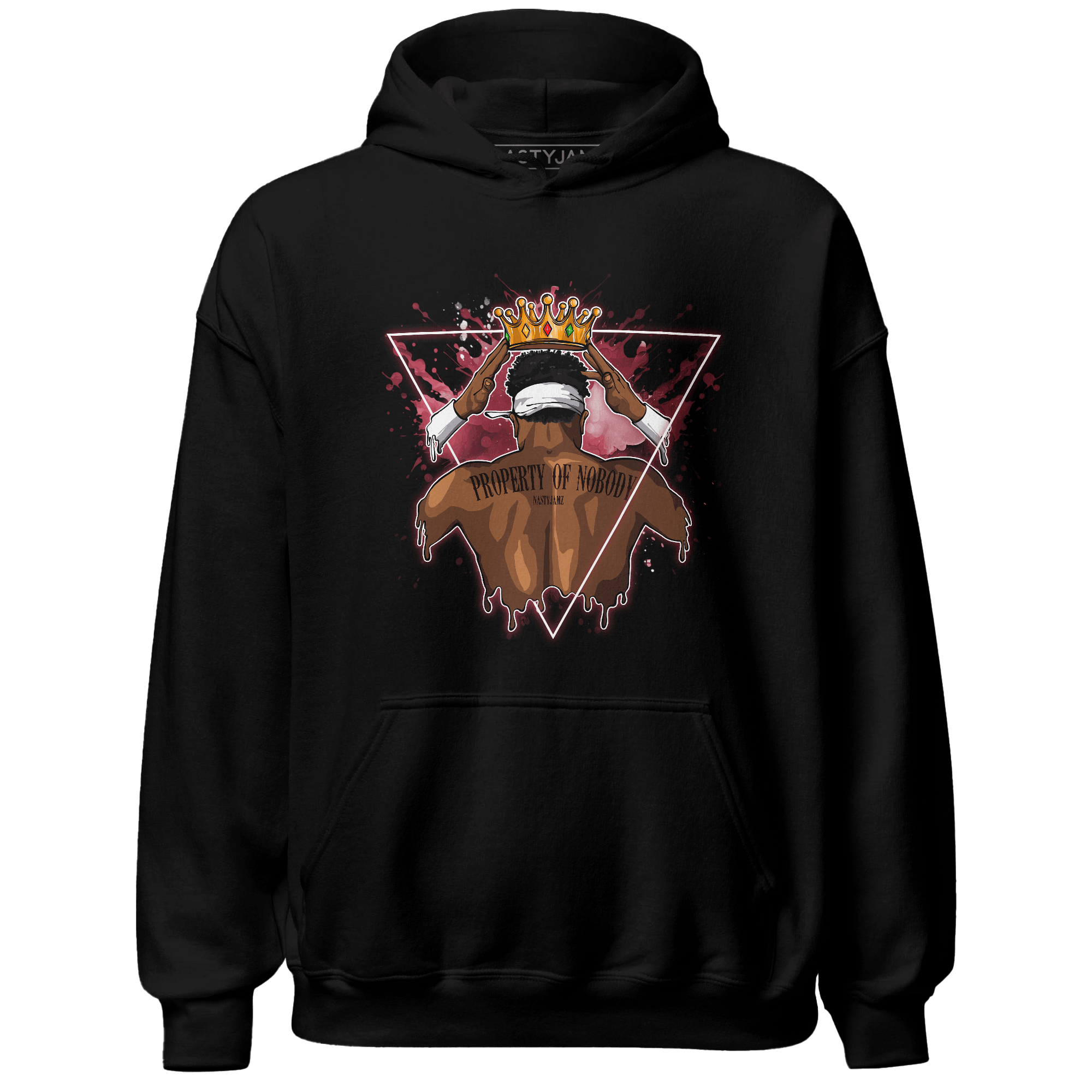 High 85 Metallic Burgundy 1s Hoodie Match Property Of Nobody - NastyJamz