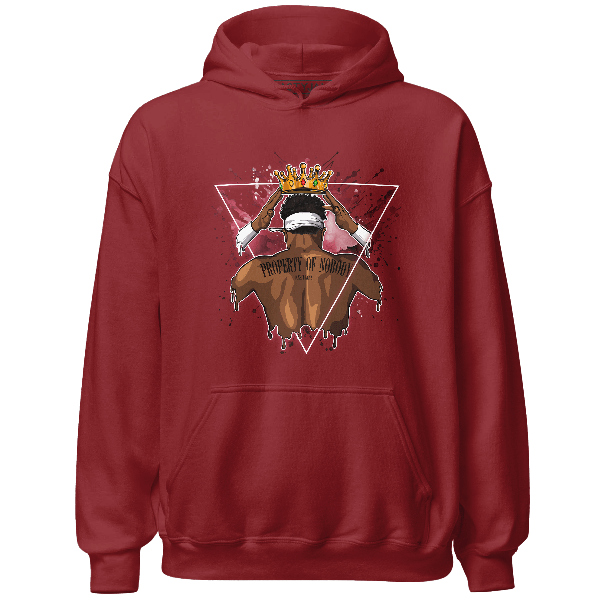 High 85 Metallic Burgundy 1s Hoodie Match Property Of Nobody - NastyJamz