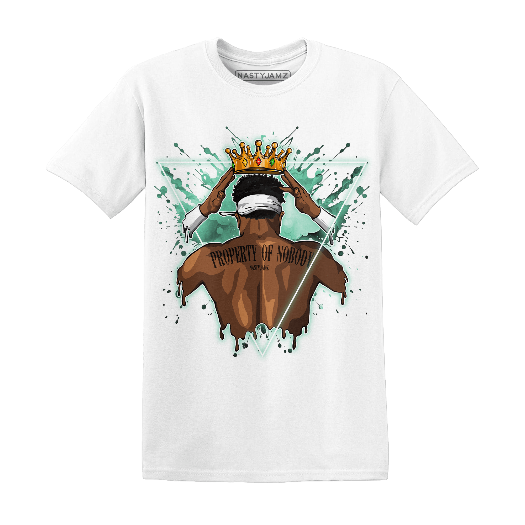 High OG Green Glow 1s T Shirt Match Property Of Nobody - NastyJamz