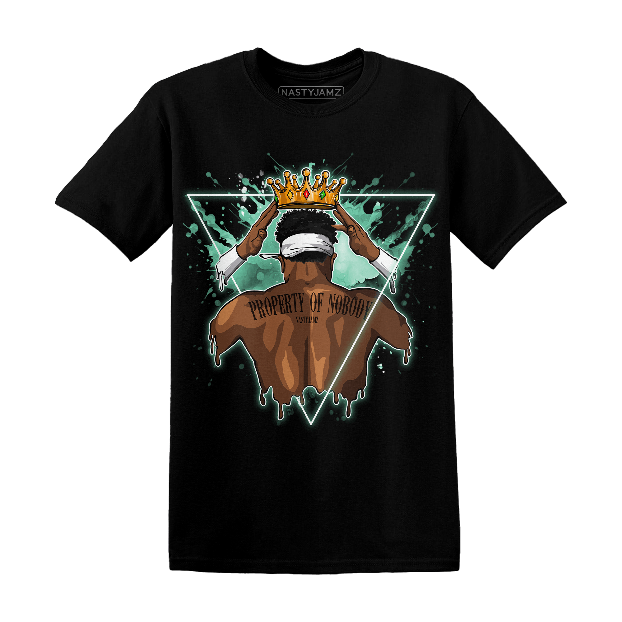 High OG Green Glow 1s T Shirt Match Property Of Nobody - NastyJamz