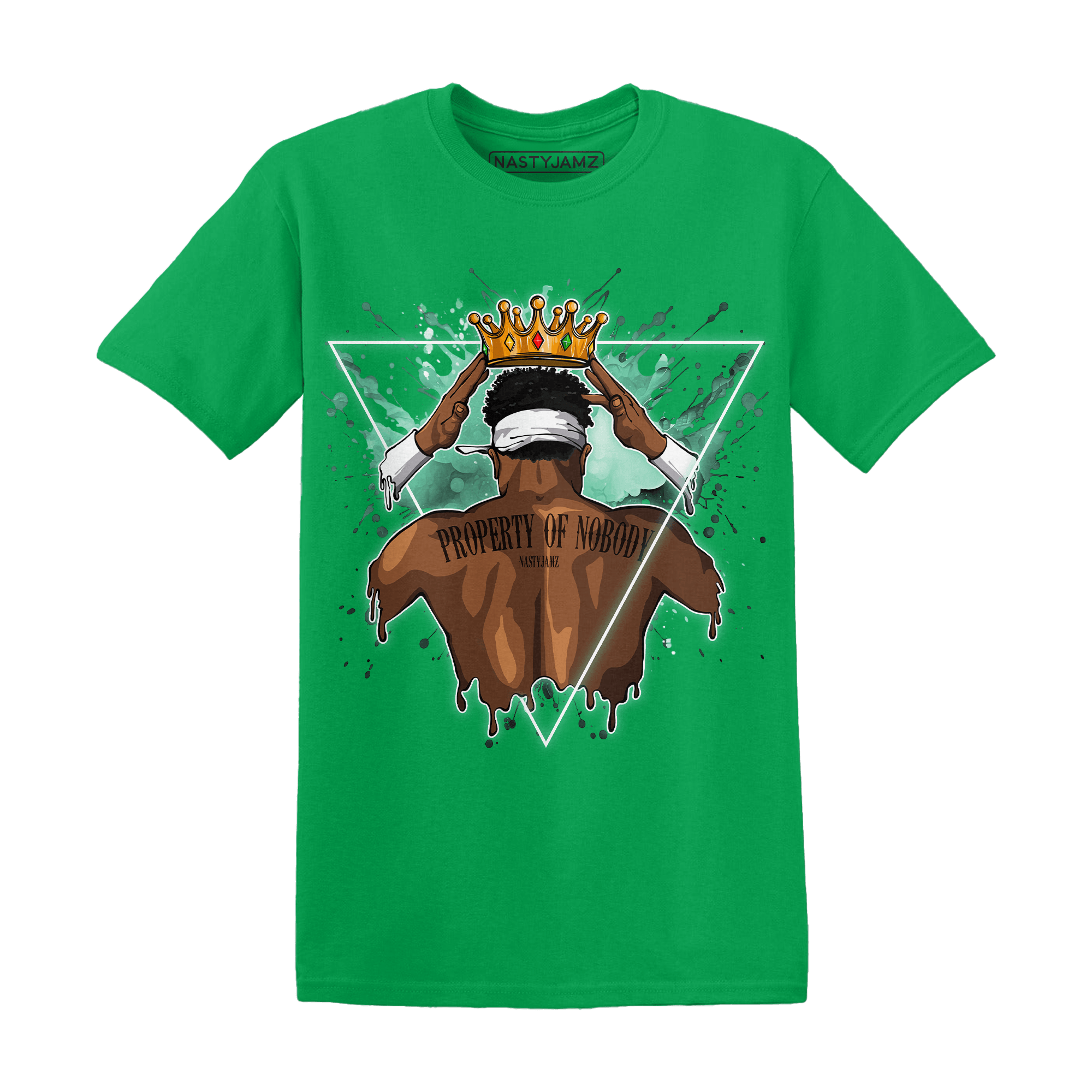 High OG Green Glow 1s T Shirt Match Property Of Nobody - NastyJamz