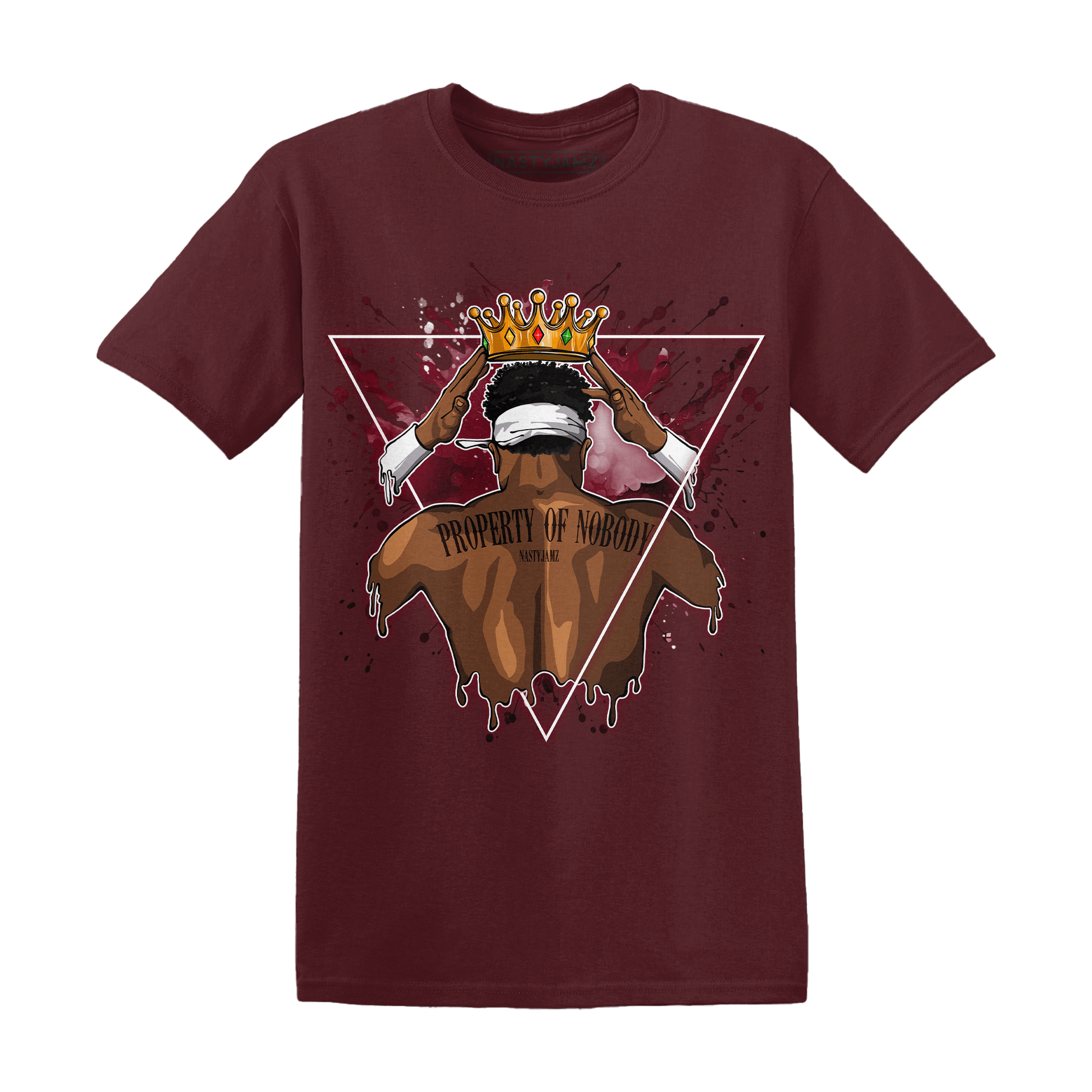 High White Team Red 1s T Shirt Match Property Of Nobody - NastyJamz