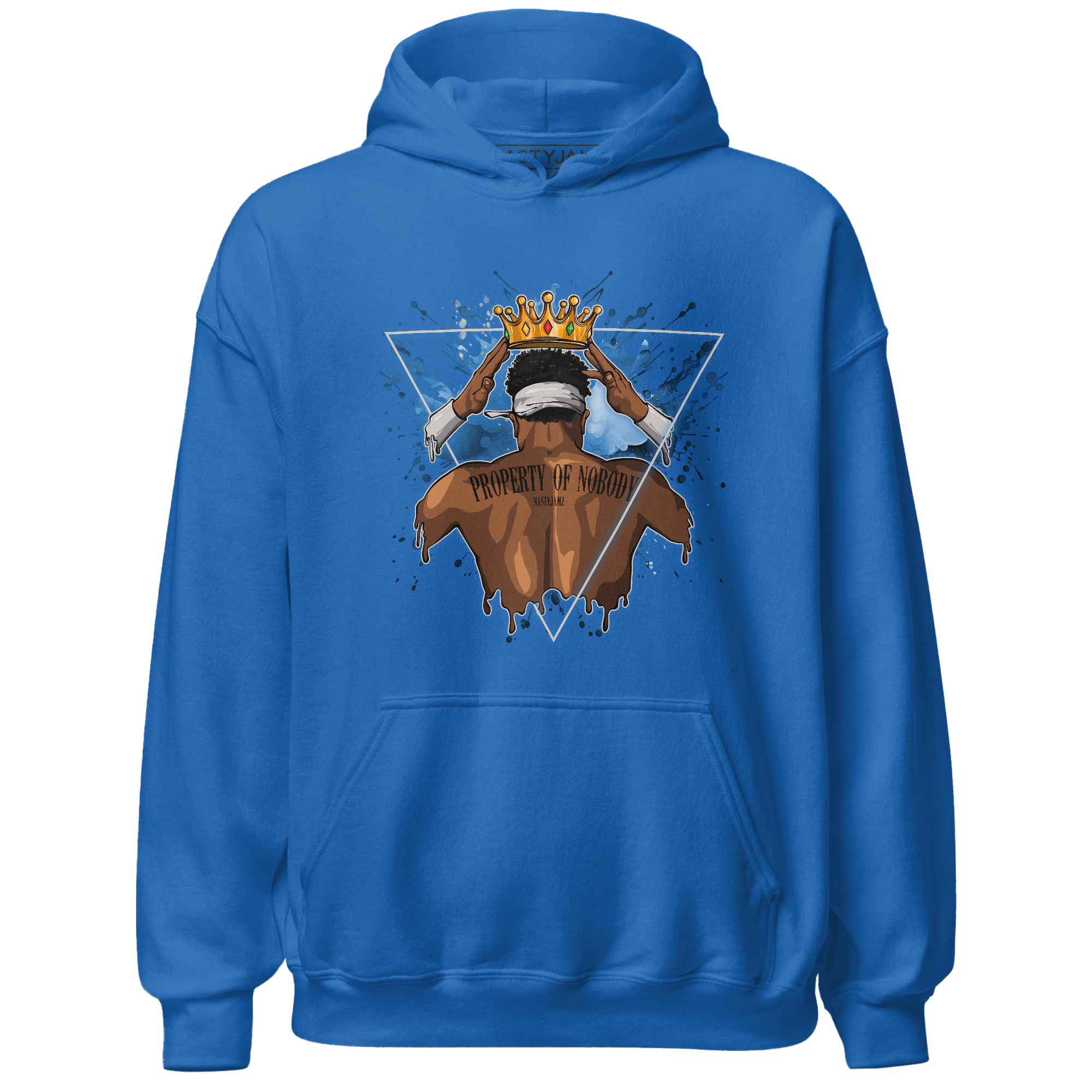 Industrial Blue 4s Hoodie Match Property Of Nobody - NastyJamz