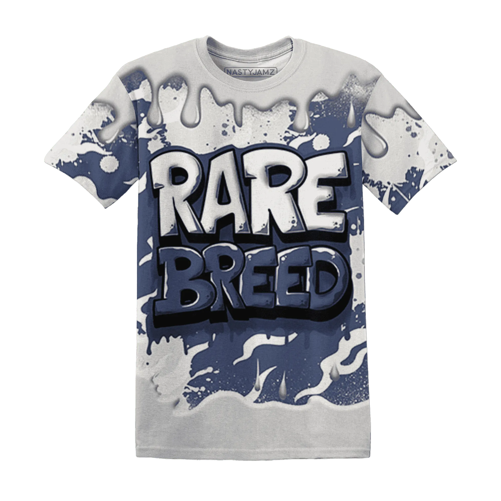 Low-Diffused-Blue-11s-T-Shirt-Match-Rare-Breed-3D-Drippin