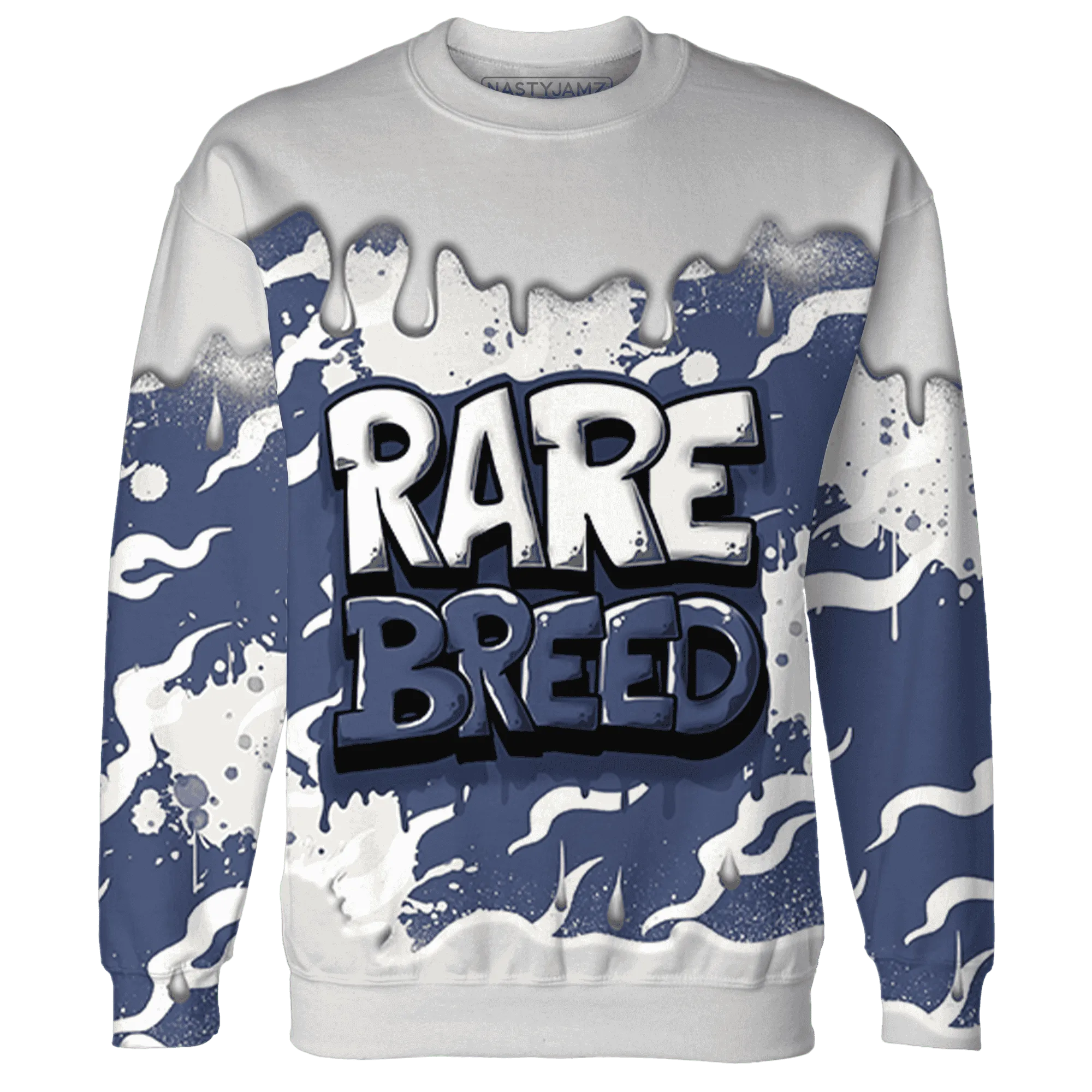 Low-Diffused-Blue-11s-Sweatshirt-Match-Rare-Breed-3D-Drippin