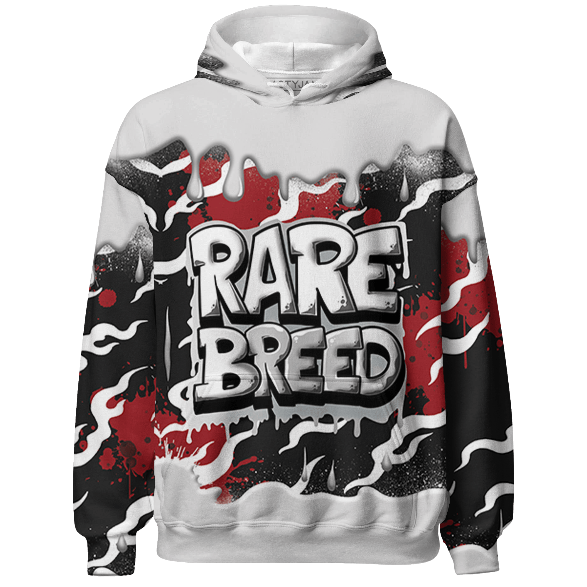 Retro Red Taxi 12s Hoodie Match Rare Breed 3D All-Over Print Drippin - NastyJamz