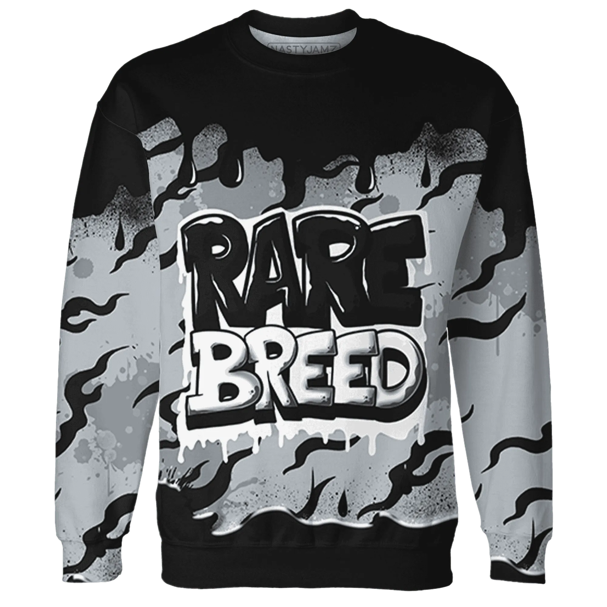 Wolf-Grey-12s-Sweatshirt-Match-Rare-Breed-3D-Drippin