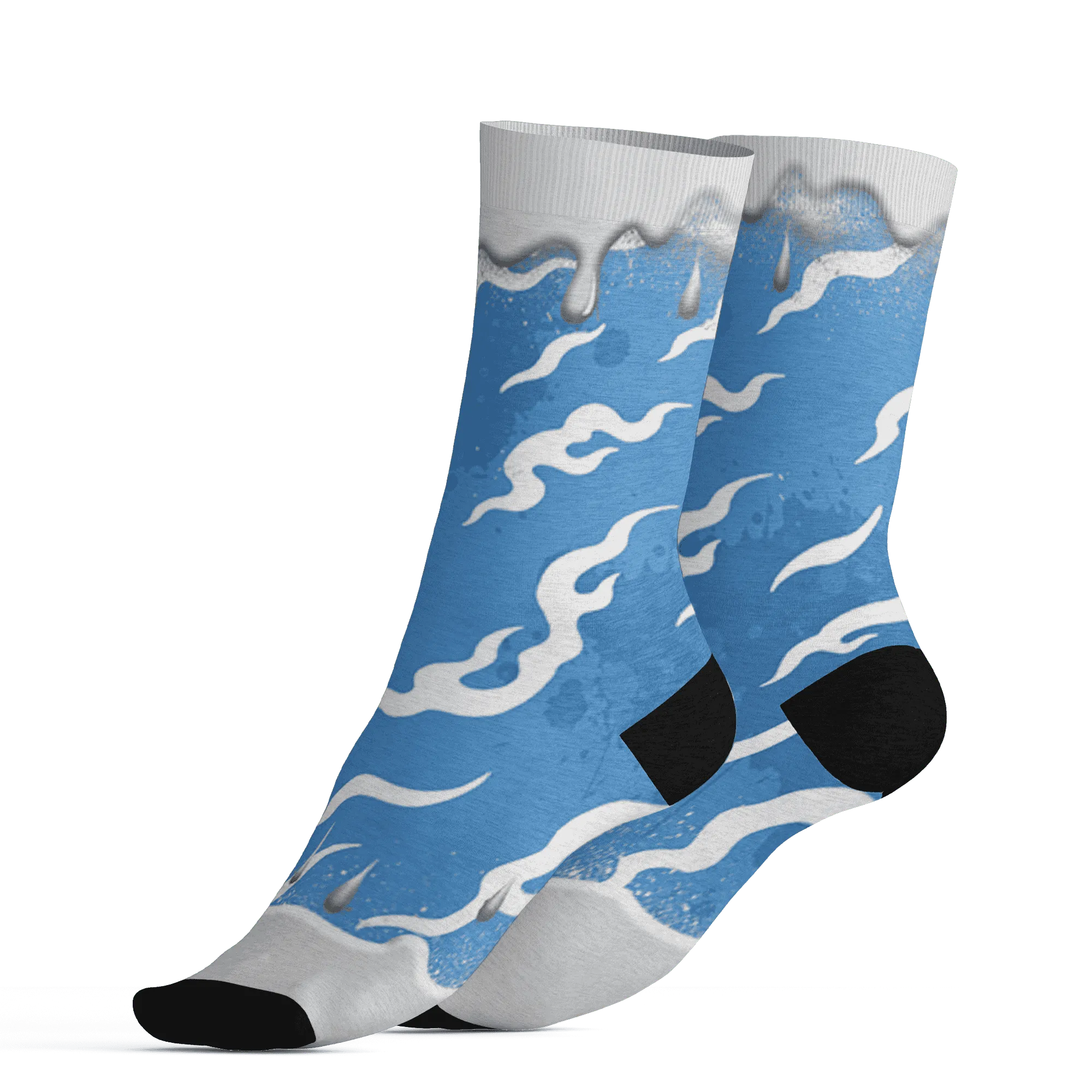 Carolina-Blue-Univercitii-17s-Socks-Match-Rare-Breed-3D-Drippin
