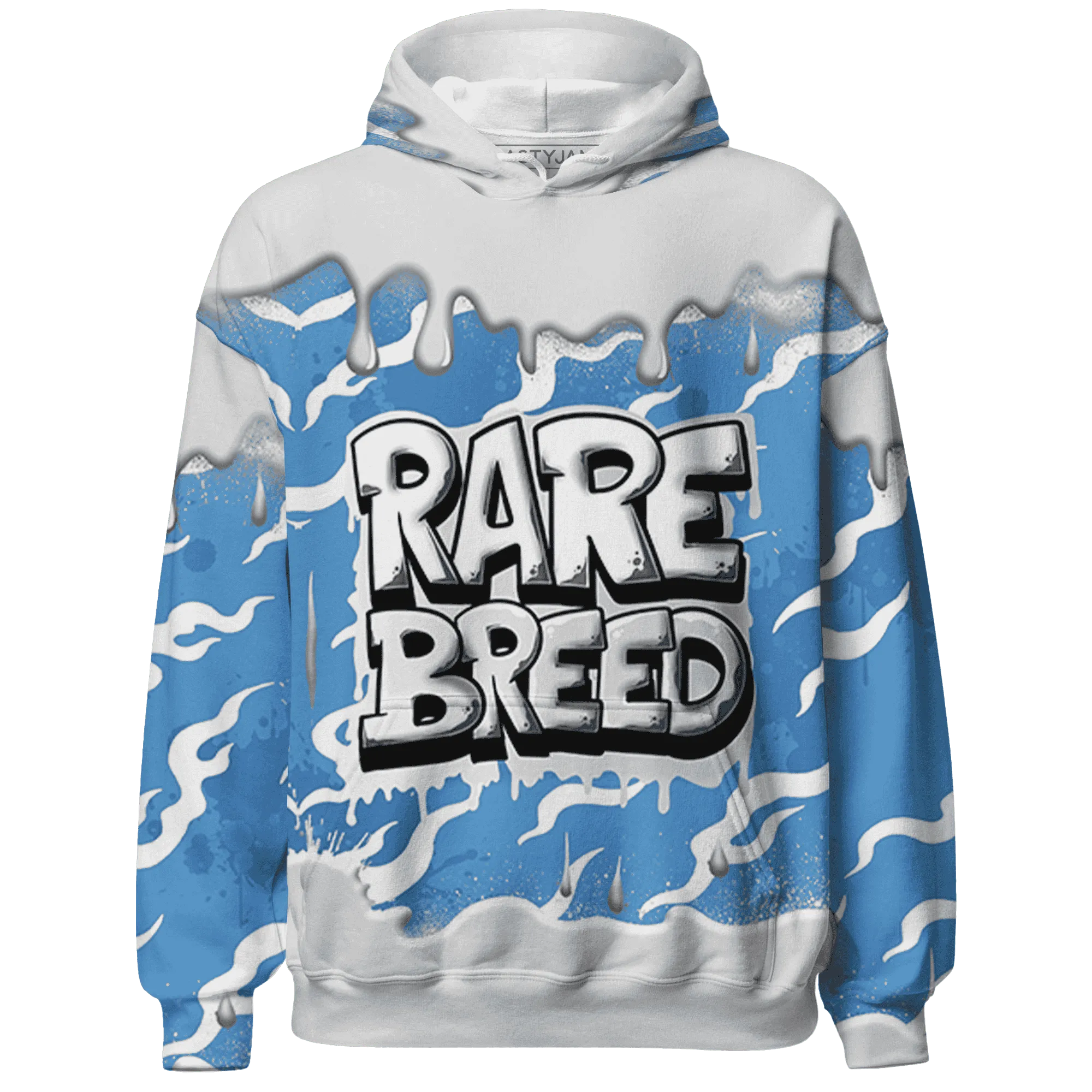Carolina-Blue-Univercitii-17s-Hoodie-Match-Rare-Breed-3D-Drippin