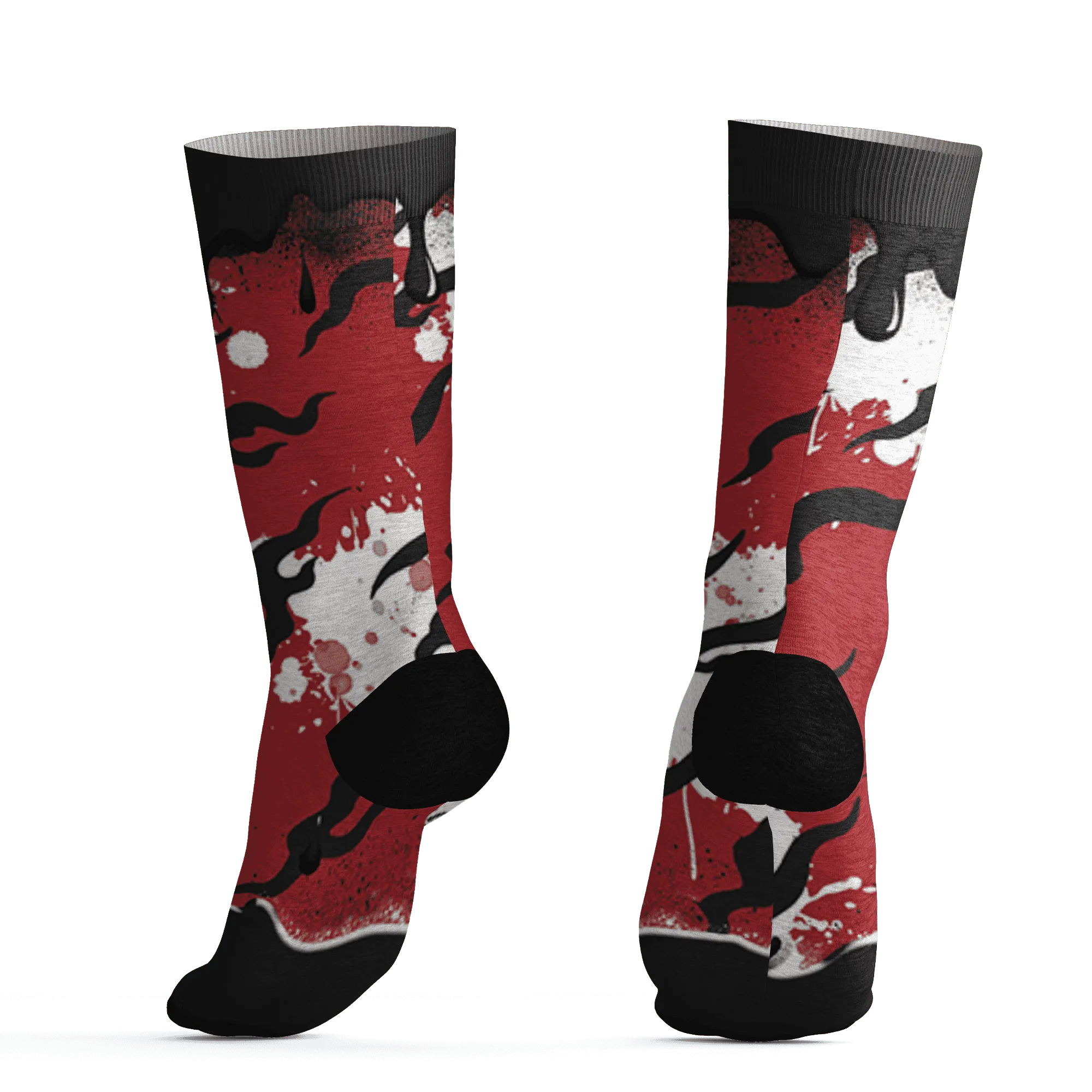Black-Toe-Reimagined-Red-White-1s-NastyJamz-Socks-Match-Rare-Breed-3D-Drippin