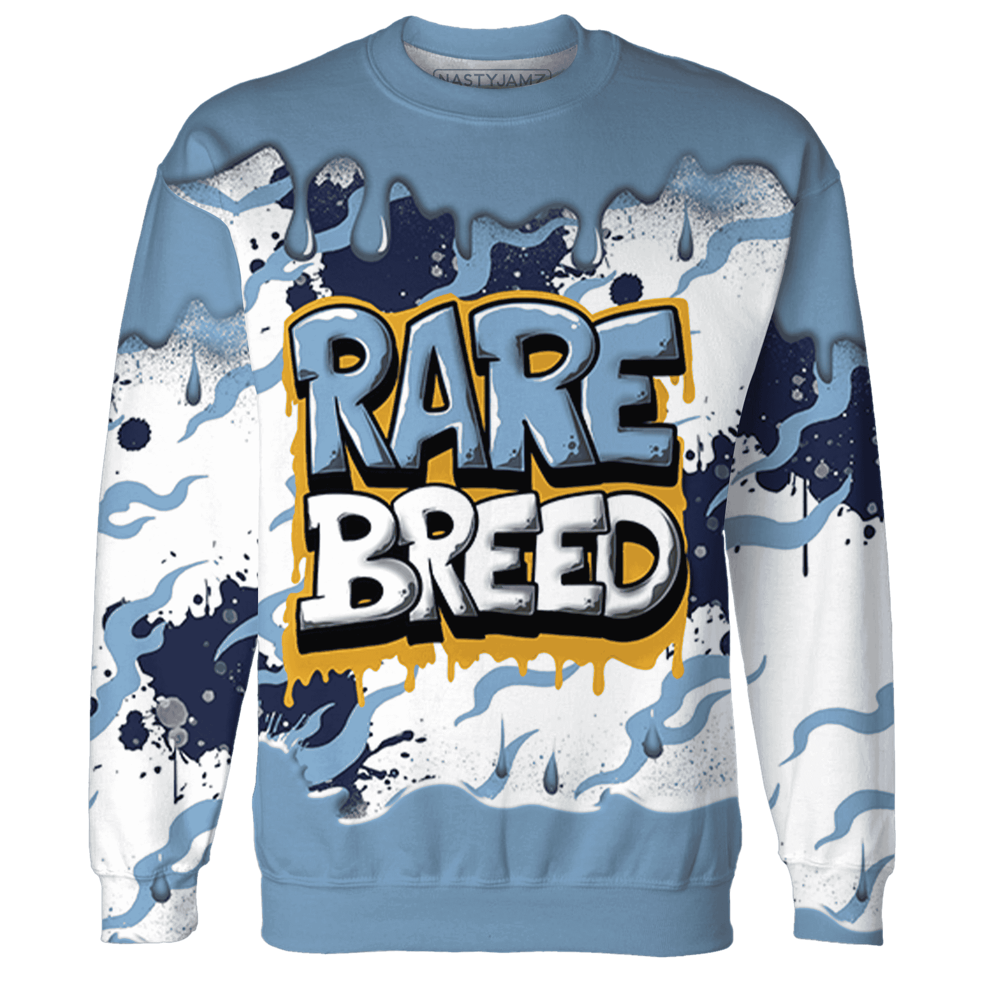 First In Flight 1s Sweatshirt Match Rare Breed 3D All-Over Print Drippin - NastyJamz