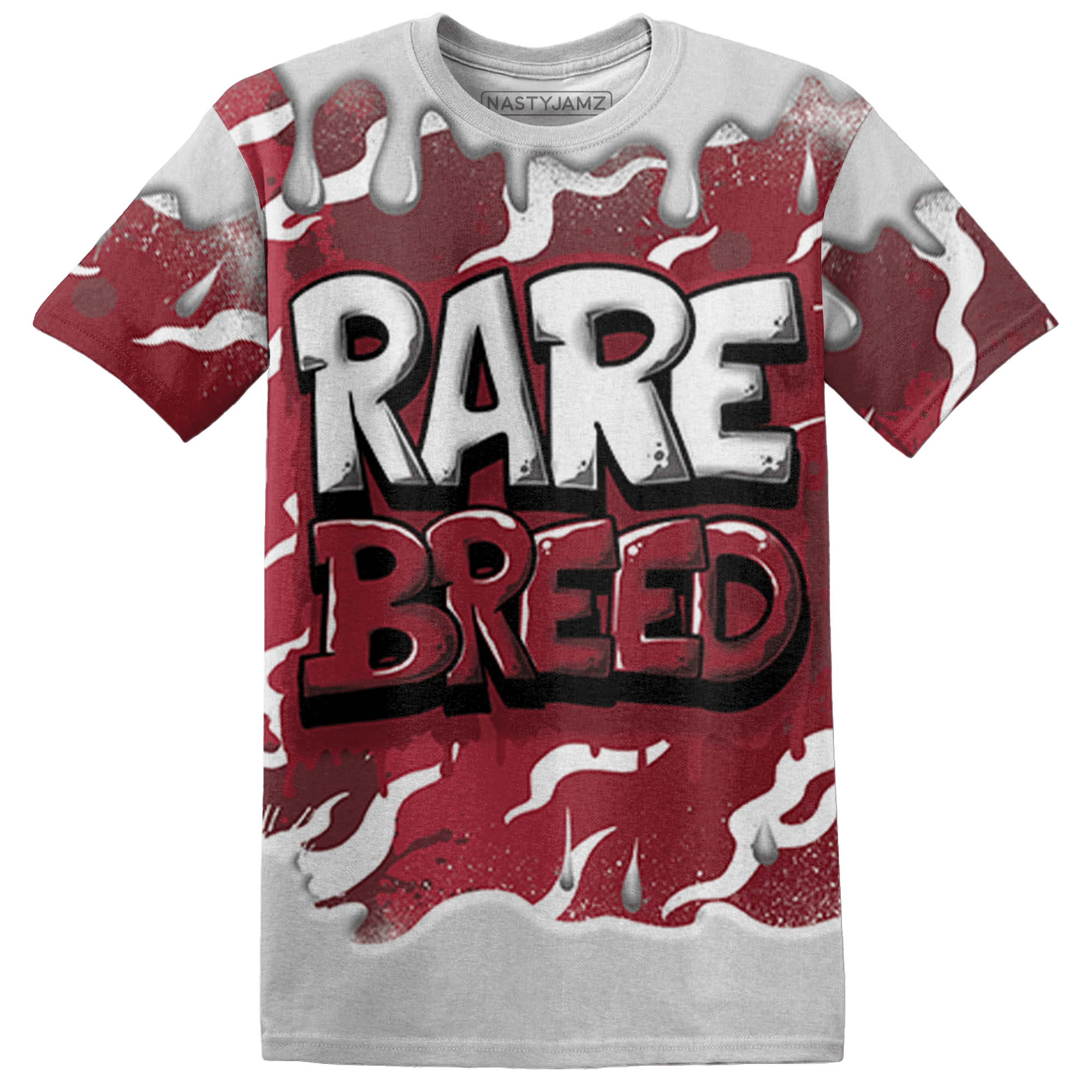 High 85 Metallic Burgundy 1s T Shirt Match Rare Breed 3D All-Over Print Drippin - NastyJamz