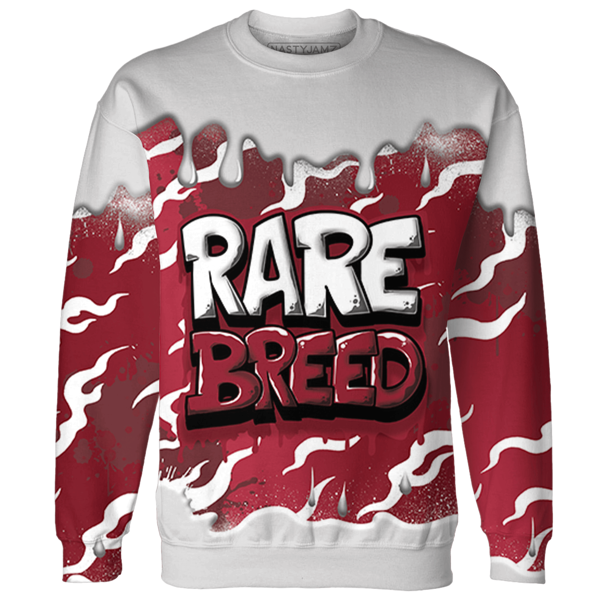High 85 Metallic Burgundy 1s Sweatshirt Match Rare Breed 3D All-Over Print Drippin - NastyJamz