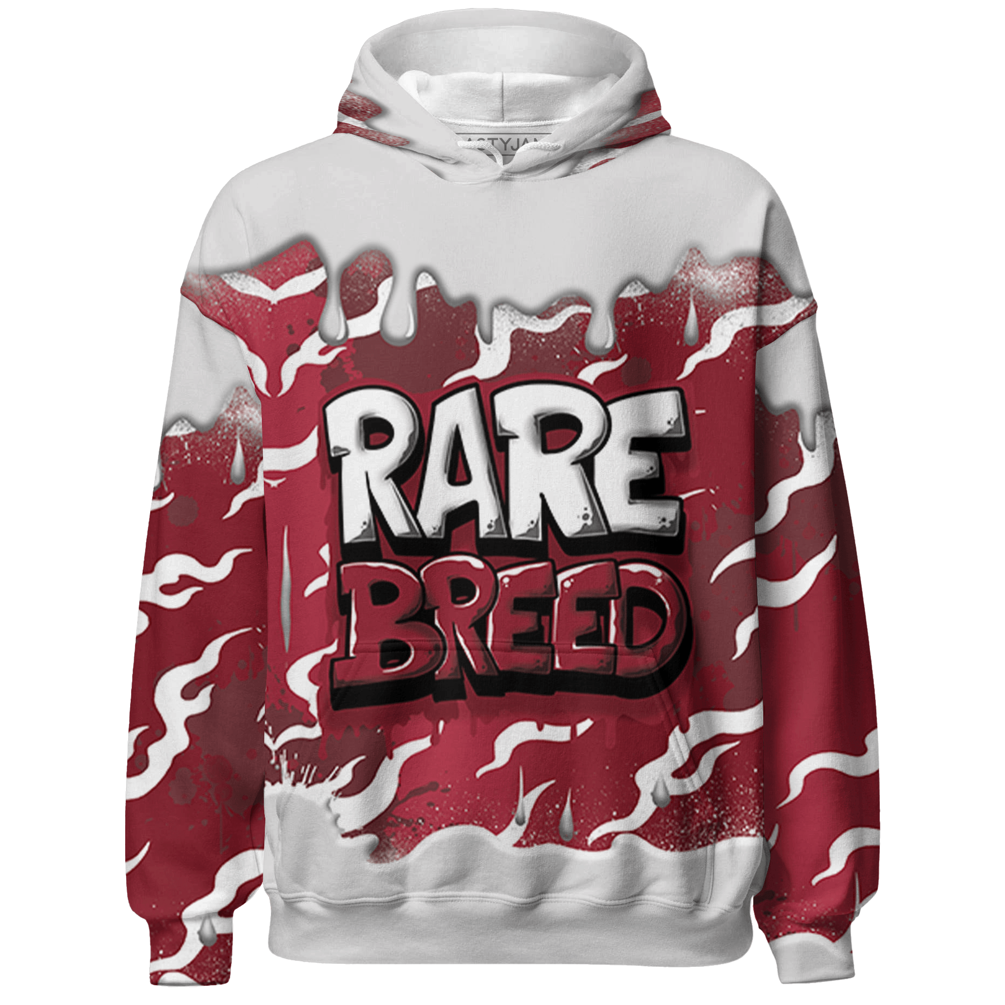 High 85 Metallic Burgundy 1s Hoodie Match Rare Breed 3D All-Over Print Drippin - NastyJamz