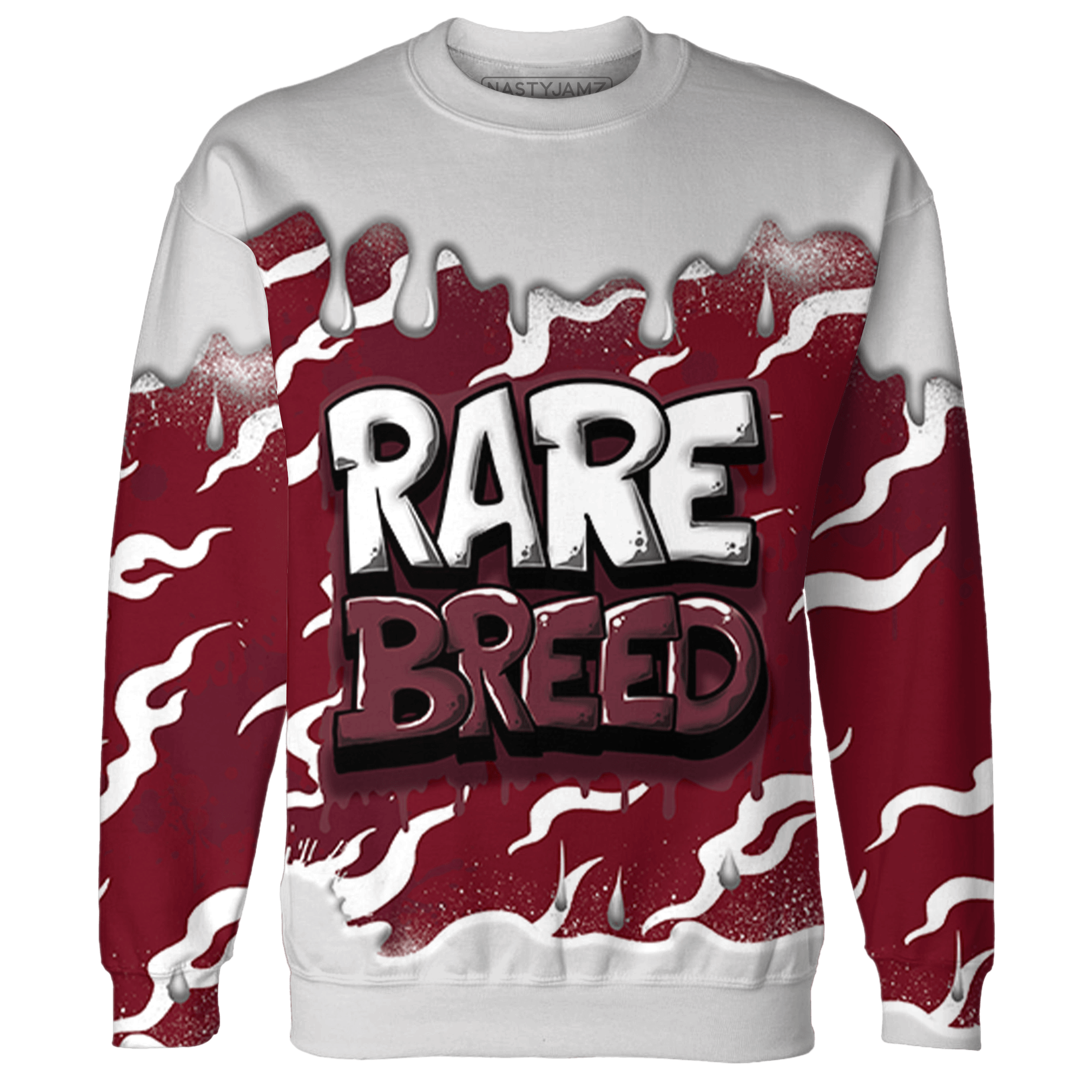 High White Team Red 1s Sweatshirt Match Rare Breed 3D All-Over Print Drippin - NastyJamz
