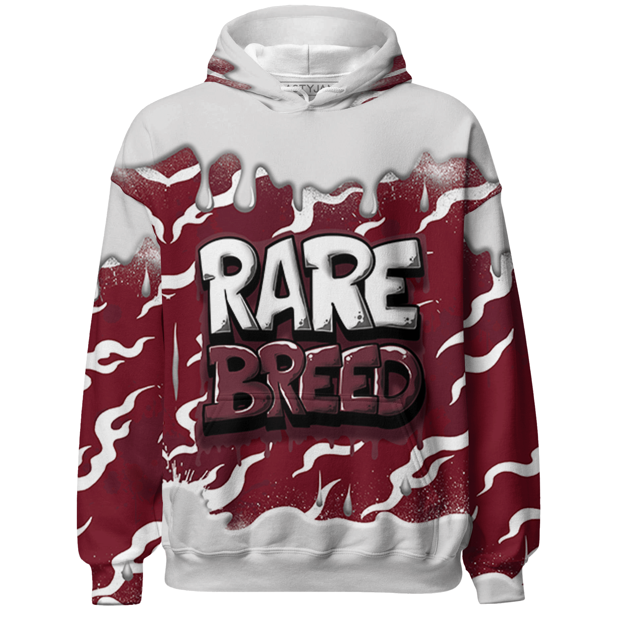High White Team Red 1s Hoodie Match Rare Breed 3D All-Over Print Drippin - NastyJamz