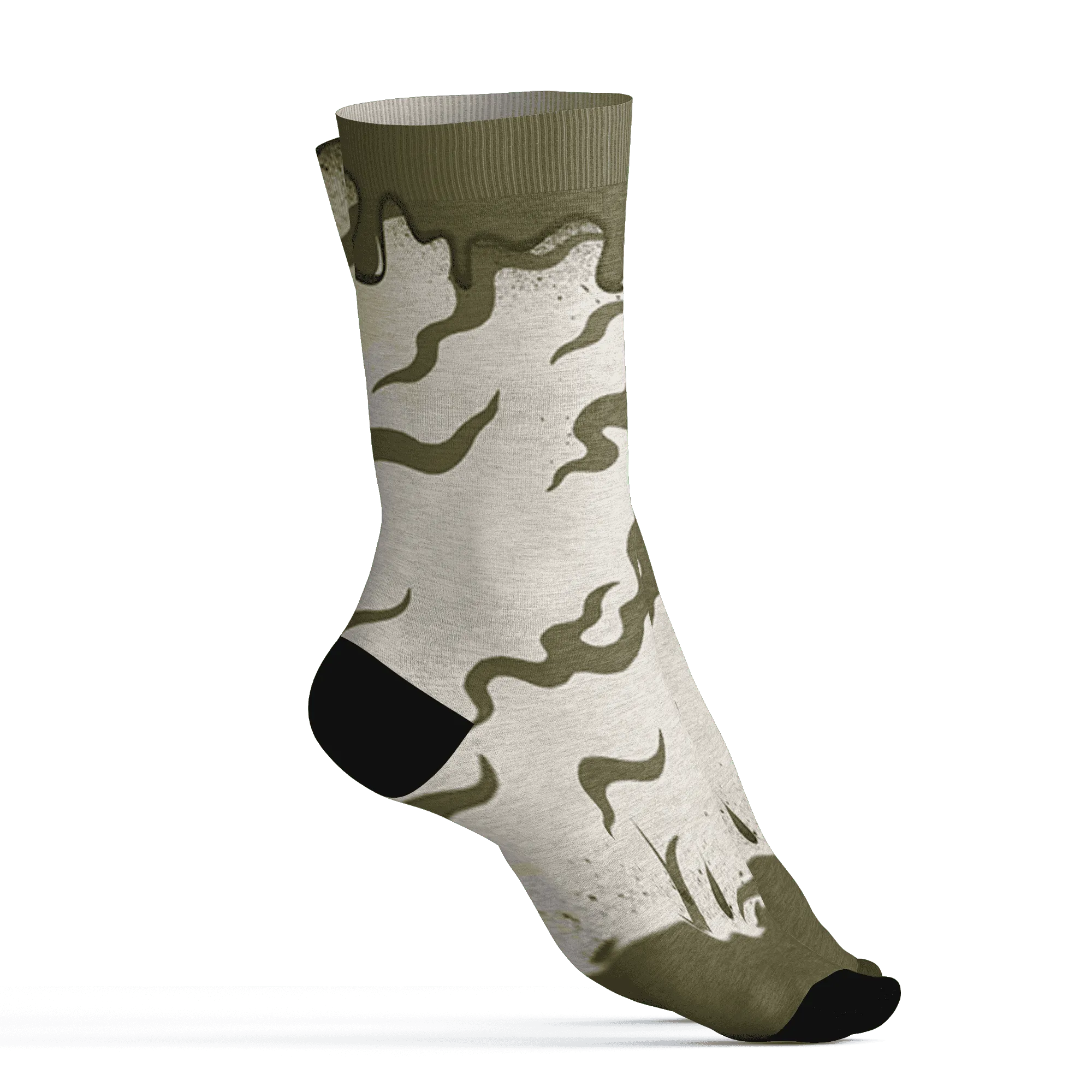 Medium-Olive-1s-Socks-Match-Rare-Breed-3D-Drippin