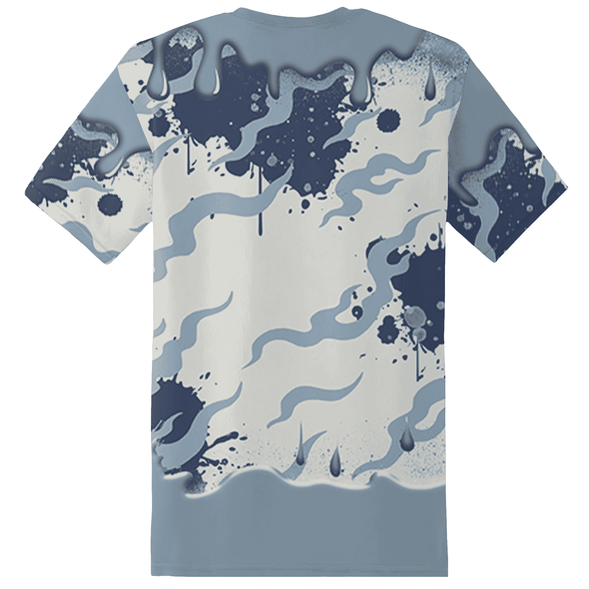 Mid Diffused Blue Grey 1s T Shirt Match Rare Breed 3D All-Over Print Drippin - NastyJamz