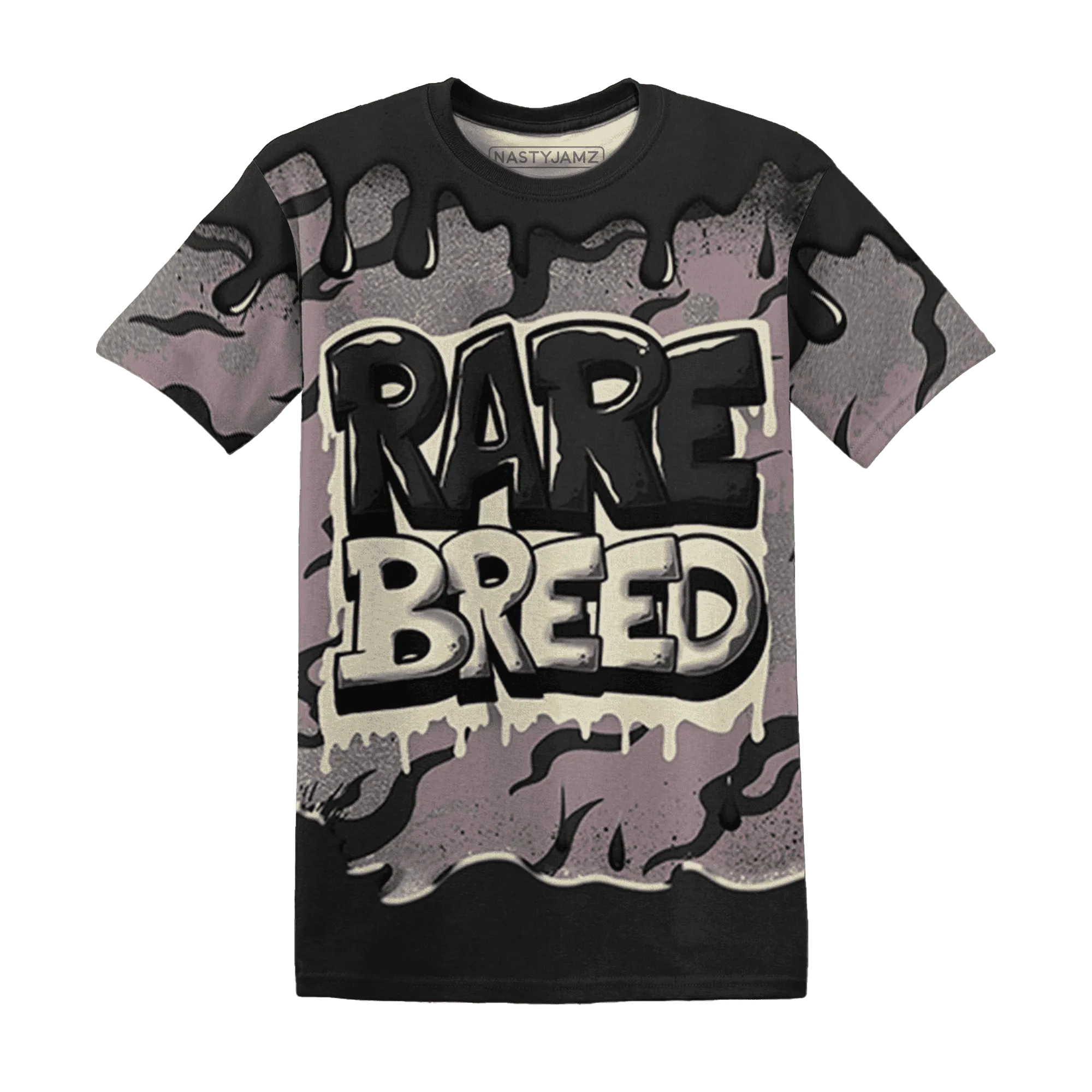 Black-Violet-Ore-3s-T-Shirt-Match-Rare-Breed-3D-Drippin