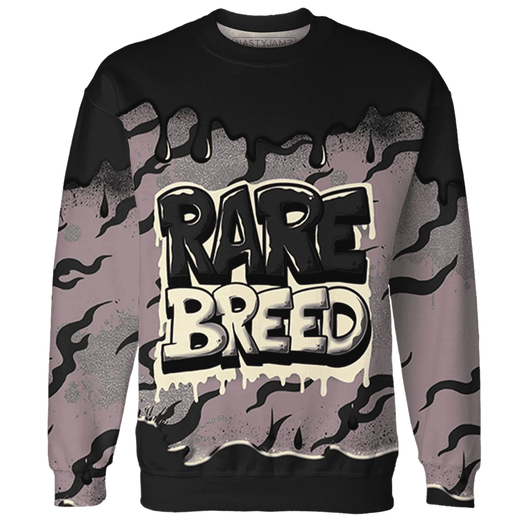 Black-Violet-Ore-3s-Sweatshirt-Match-Rare-Breed-3D-Drippin