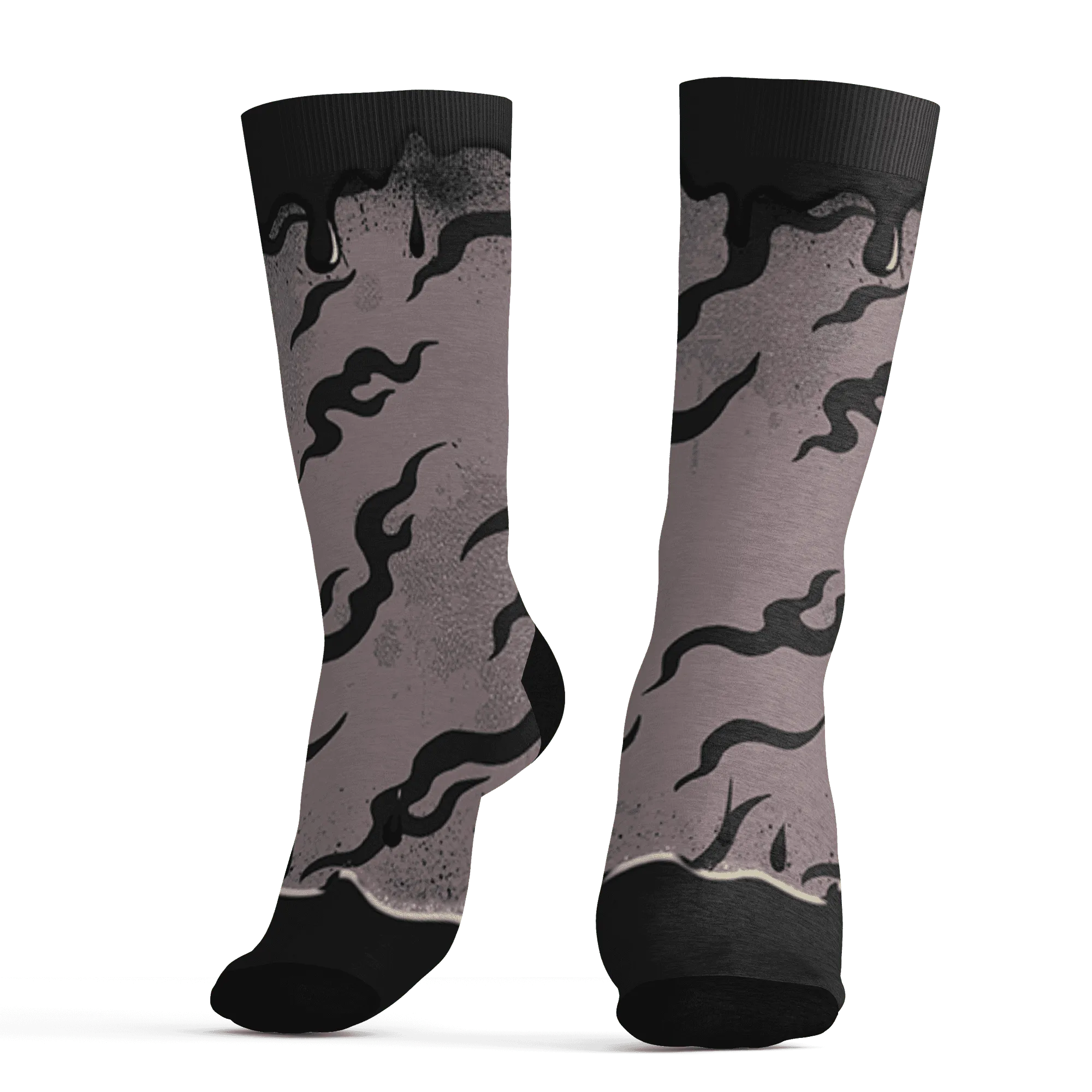 Black-Violet-Ore-3s-Socks-Match-Rare-Breed-3D-Drippin